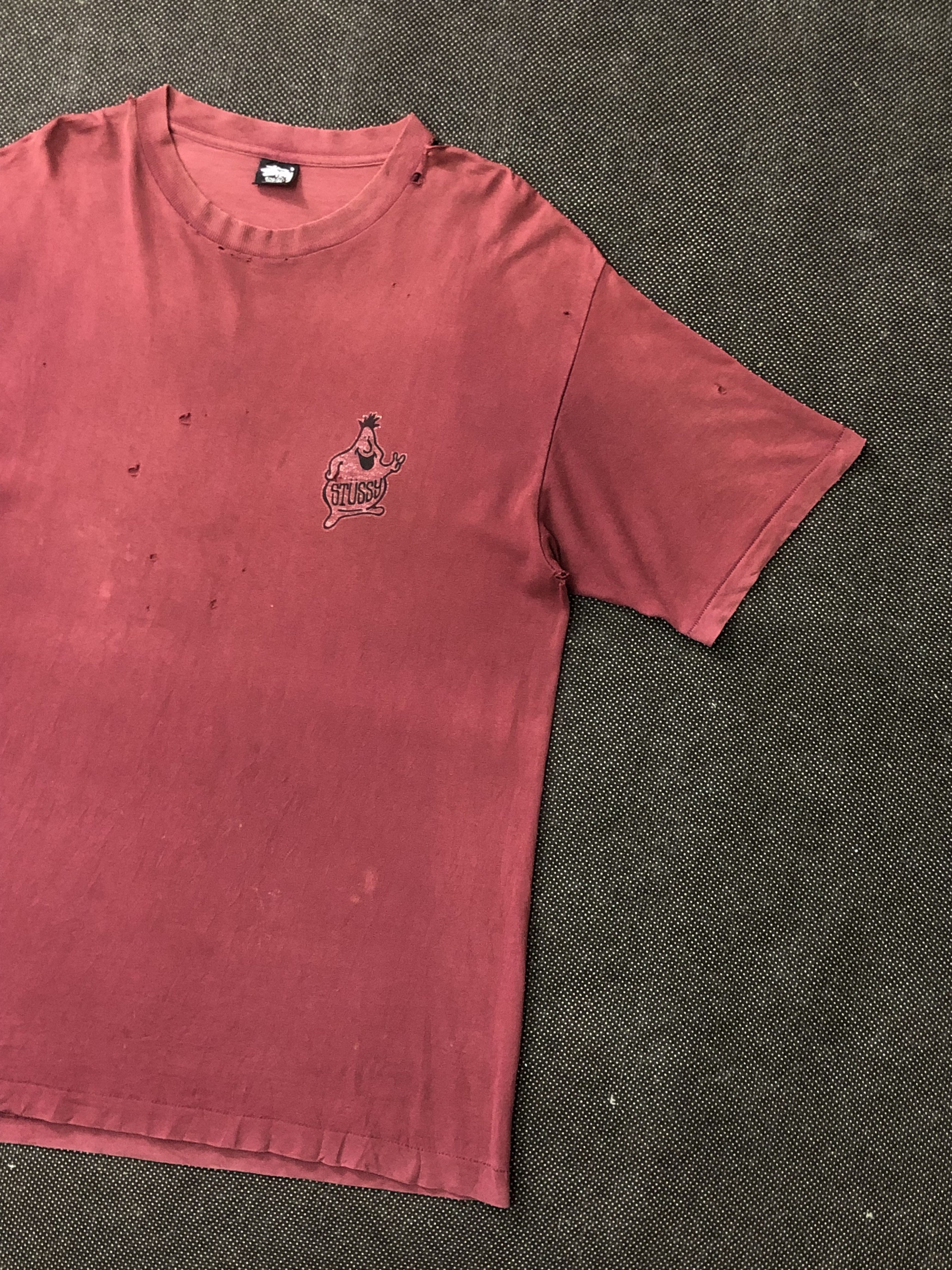 Stussy RARE🔥VINTAGE 80’S STUSSY MR BLOB THRASHED DISTRESSED T Size US XL / EU 56 / 4 - 3 Thumbnail