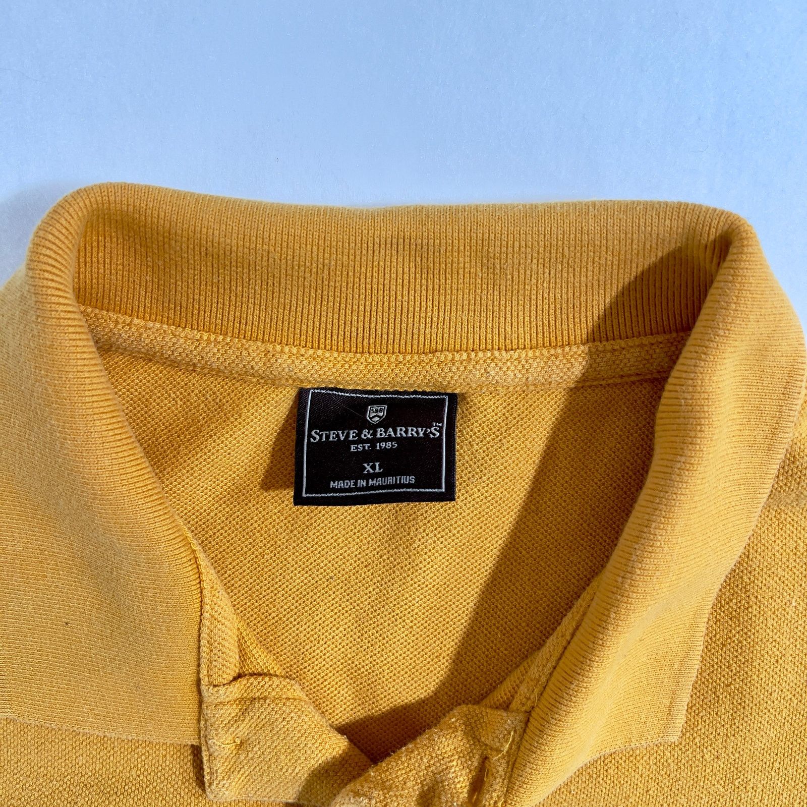 Steve And Barrys Steve & Barry's Polo Men's XL MUSTARD Yellow 100% Cotton Size US XL / EU 56 / 4 - 2 Thumbnail