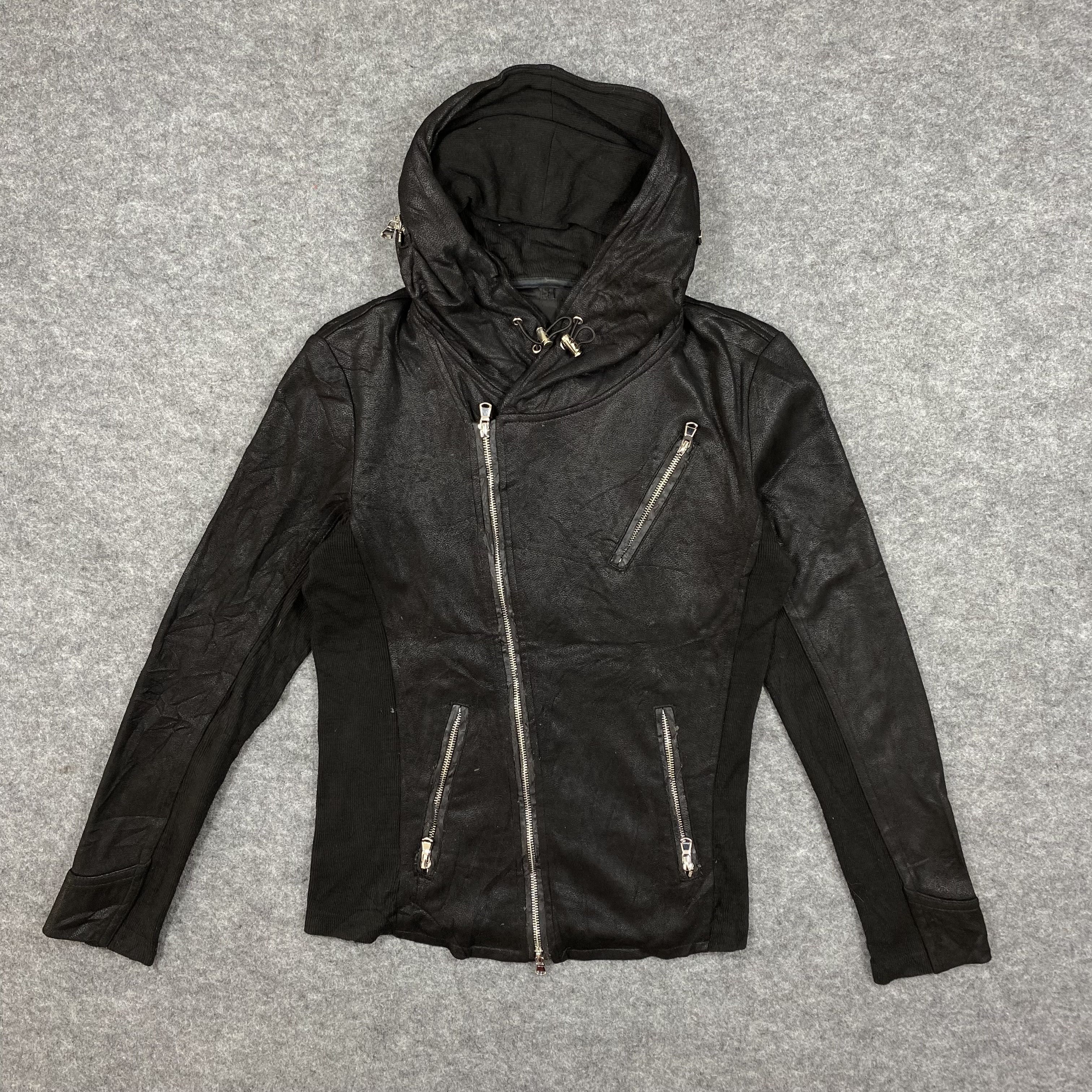 If Six Was Nine JOHNNYWOLF AW23 Asymmetric Biker Hooded Jacket-J656 Size US S / EU 44-46 / 1 - 1 Thumbnail