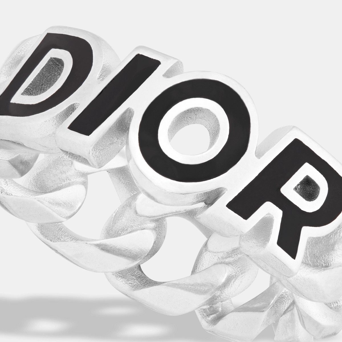 Dior o1bcso1str0126 Size:OS/Italic Chain Link Ring in Silver Size ONE SIZE - 4 Thumbnail