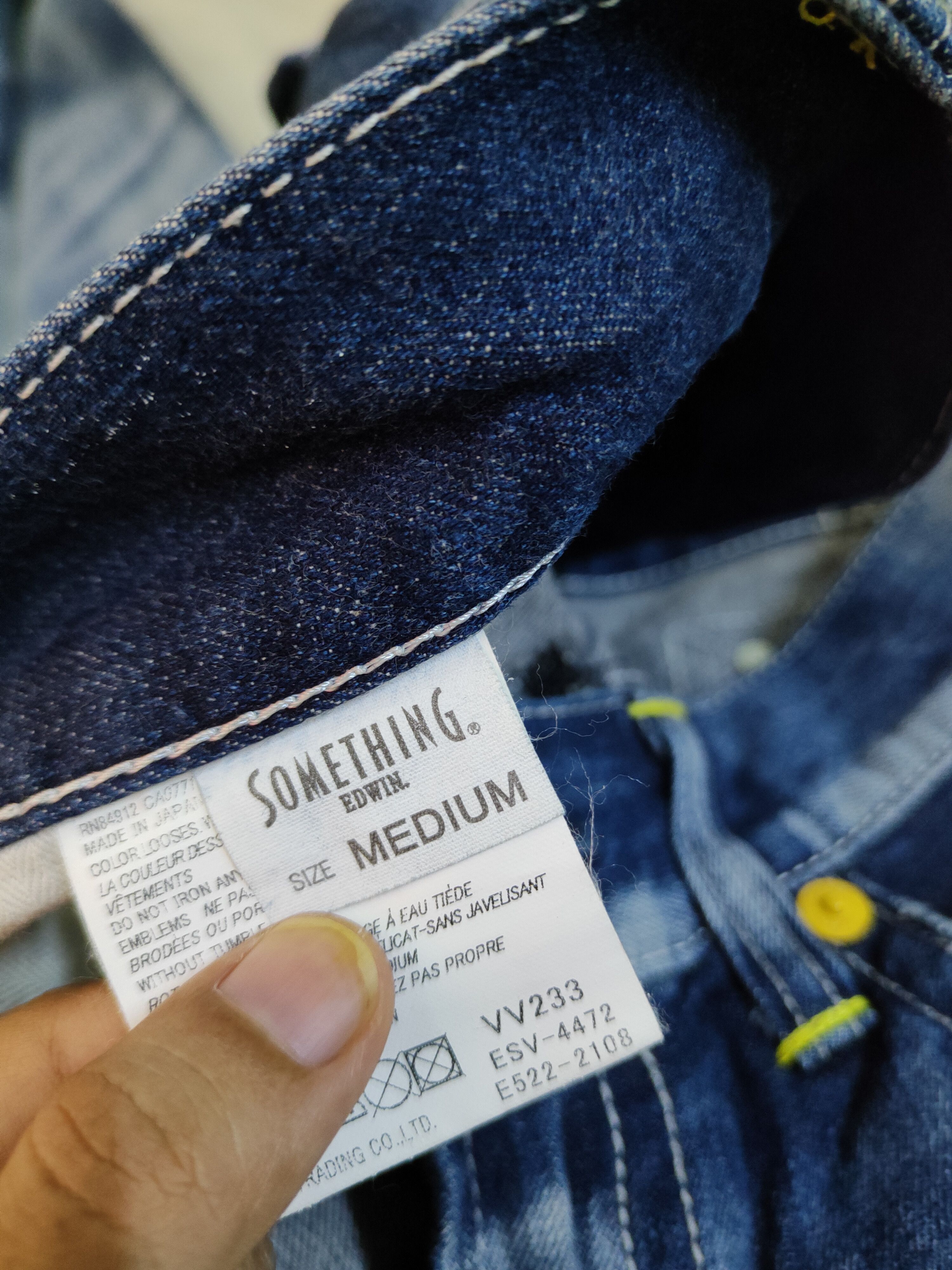 Edwin Something-Edwin venus Blue Distressed faded Denim #S1592 Size US 31 - 17 Thumbnail