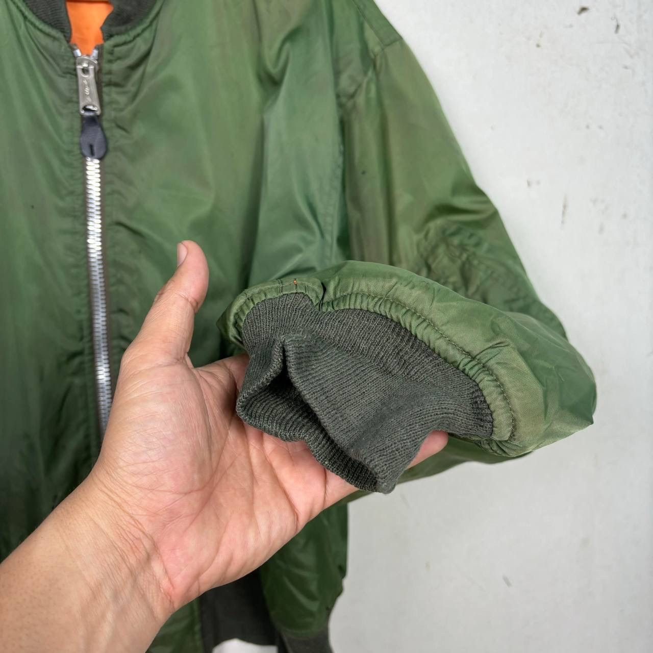 Japanese Brand C-BOY Vintage MA-1 Bomber Jacket Saga Green Flight Jacket Size US L / EU 52-54 / 3 - 10 Thumbnail