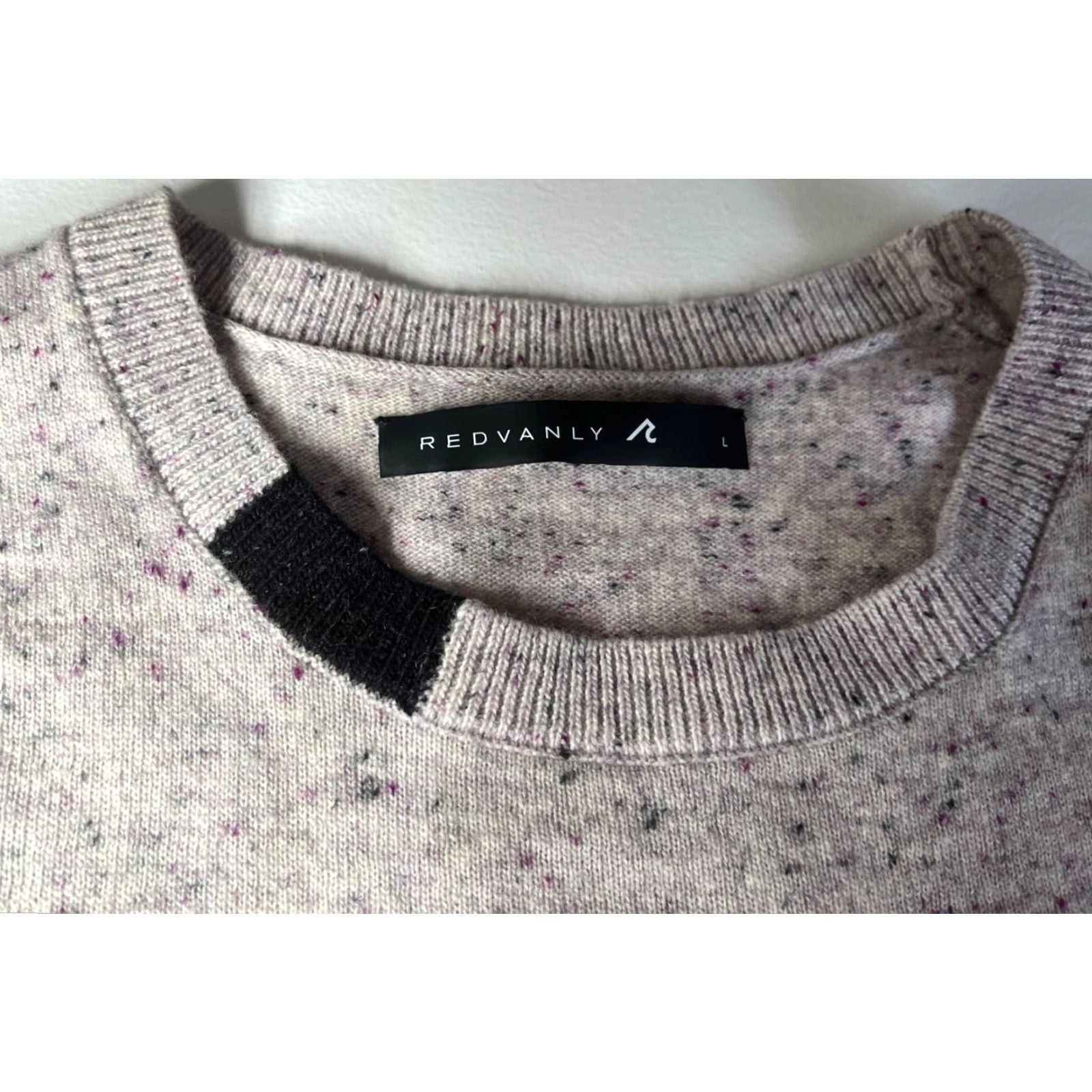 Vintage VINTAGE Redvanly Merino Wool Crewneck Sweater Mens Size L Gray Purple Mockups of? Wait Size US L / EU 52-54 / 3 - 7 Thumbnail