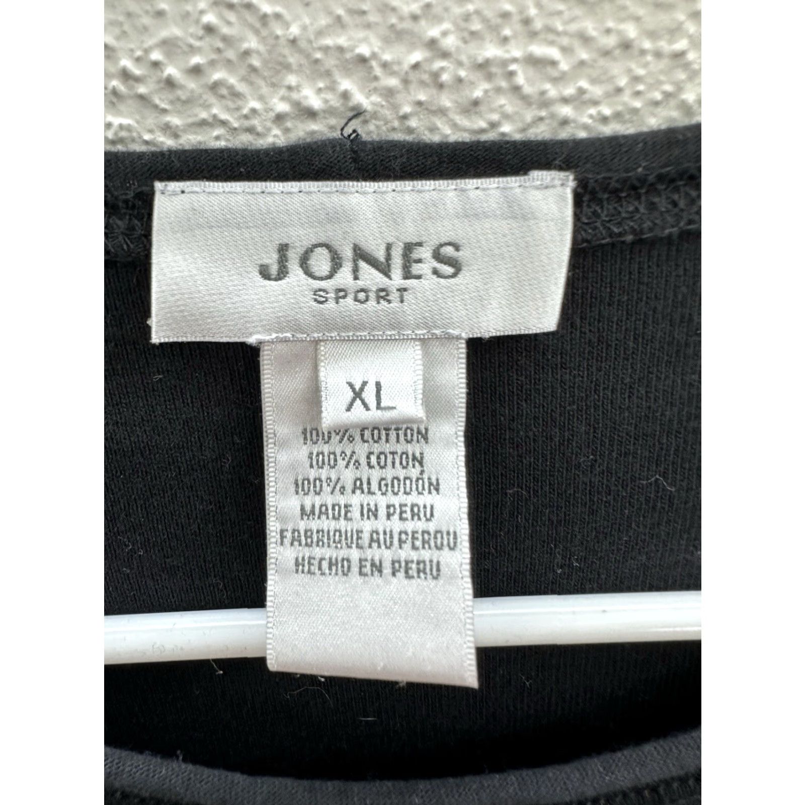 Jones New York Jones Sport Shirt Womens XL Black 3/4 Sleeve Round Neck Size XL / US 12-14 / IT 48-50 - 4 Thumbnail