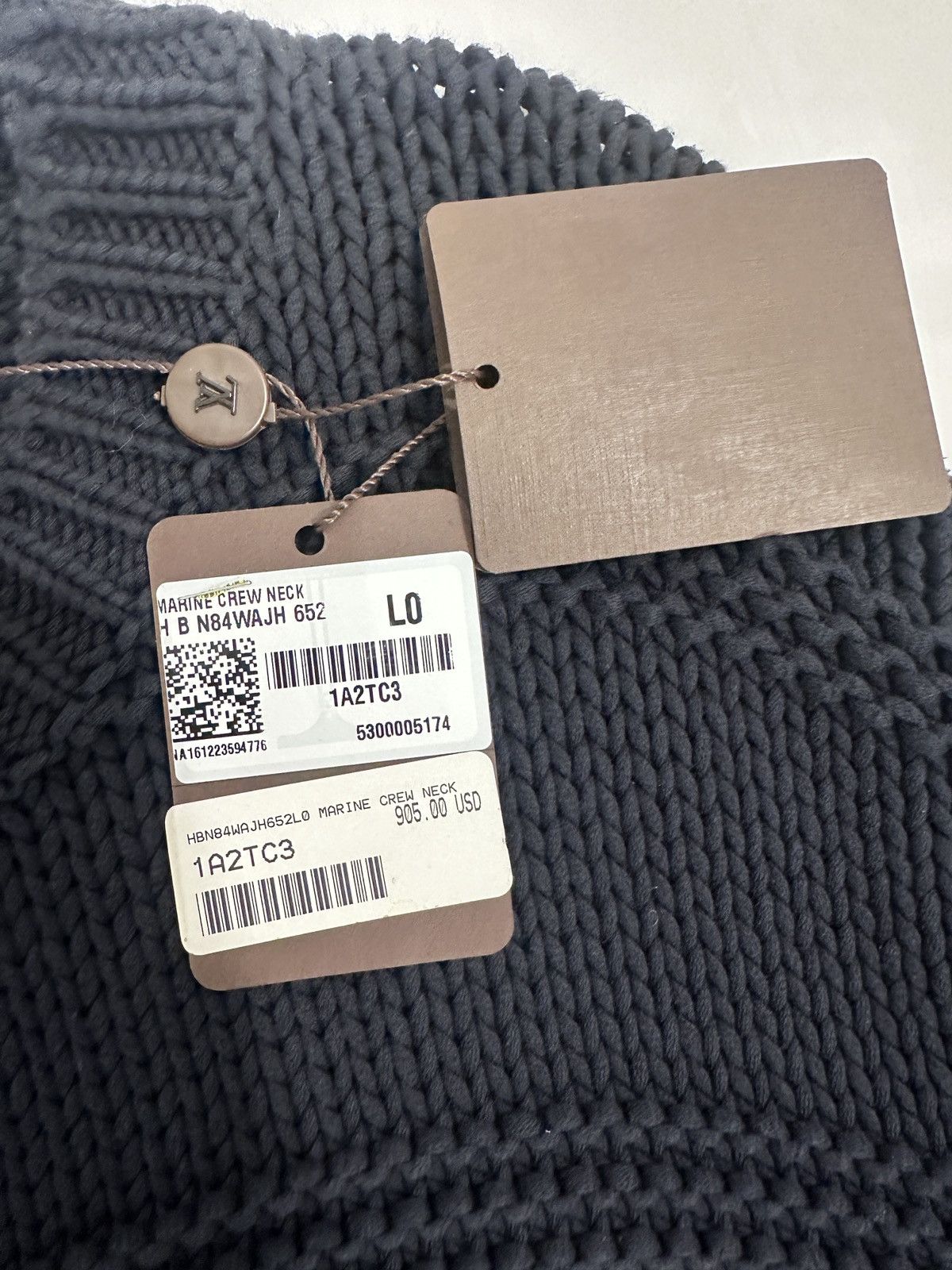 Louis Vuitton Louis Vuitton Marine Crew Neck Sweater Navy Large $905Retail Size US L / EU 52-54 / 3 - 3 Thumbnail