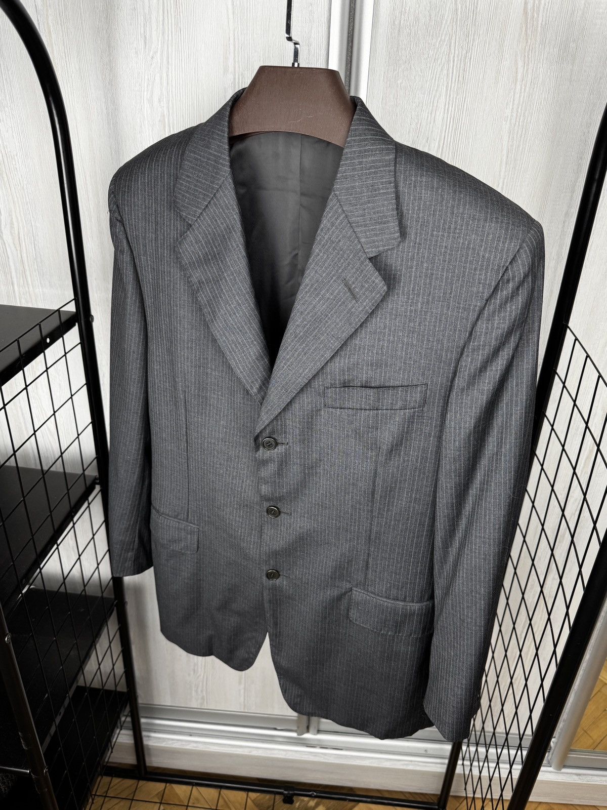 Canali Canali grey striped pure wool 3 buttons classic suit size 50 Size 40R - 9 Thumbnail