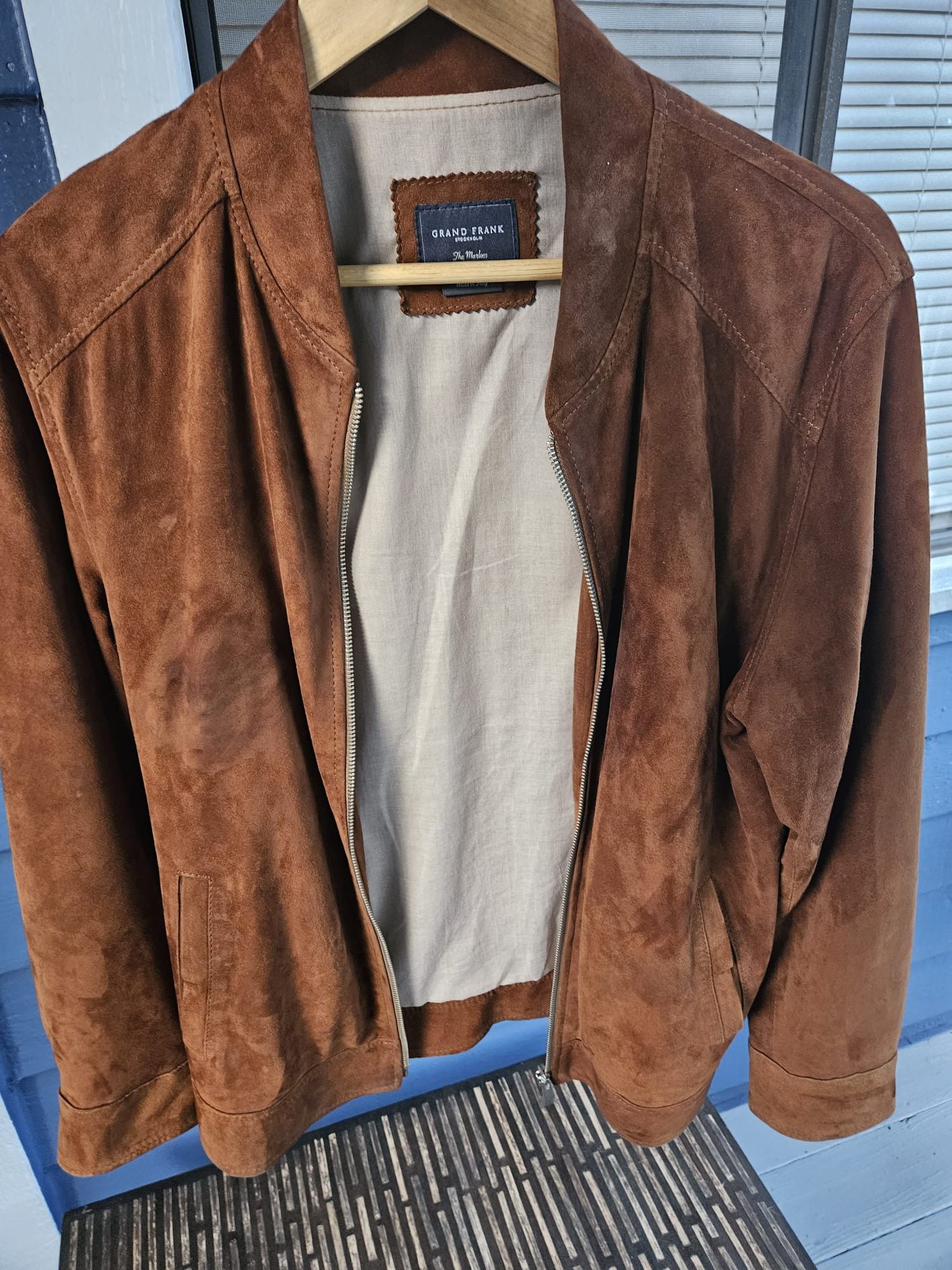 Grand Frank Marloes Suede Bomber Jacket Size US M / EU 48-50 / 2 - 1 Thumbnail