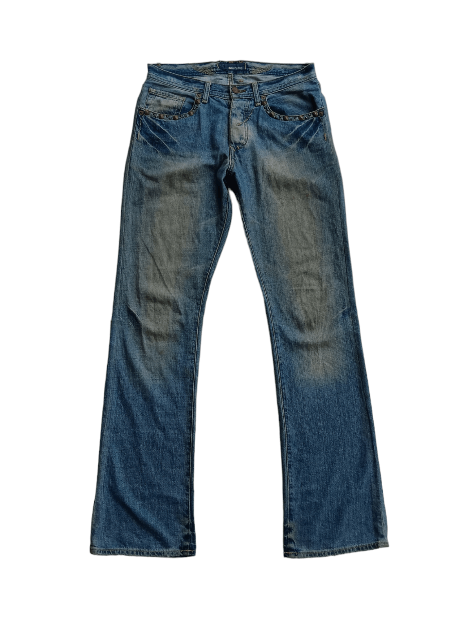 Japanese Brand J&COMPANY CROSS PATCH EMBROIDERY DENIM BOOTCUT Size US 33 - 7 Thumbnail