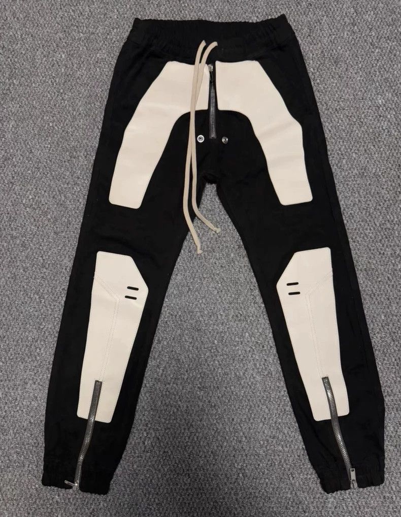 Rick Owens rick owens Fw22 mainline patchwork leather cannon pants Size US 36 / EU 52 - 1 Thumbnail