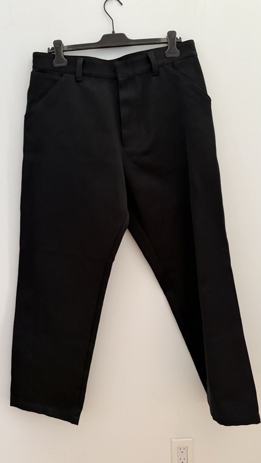 Prada Prada - Black Silk & Cotton Logo Plaque Pants Size US 34 / EU 50 - 4 Thumbnail