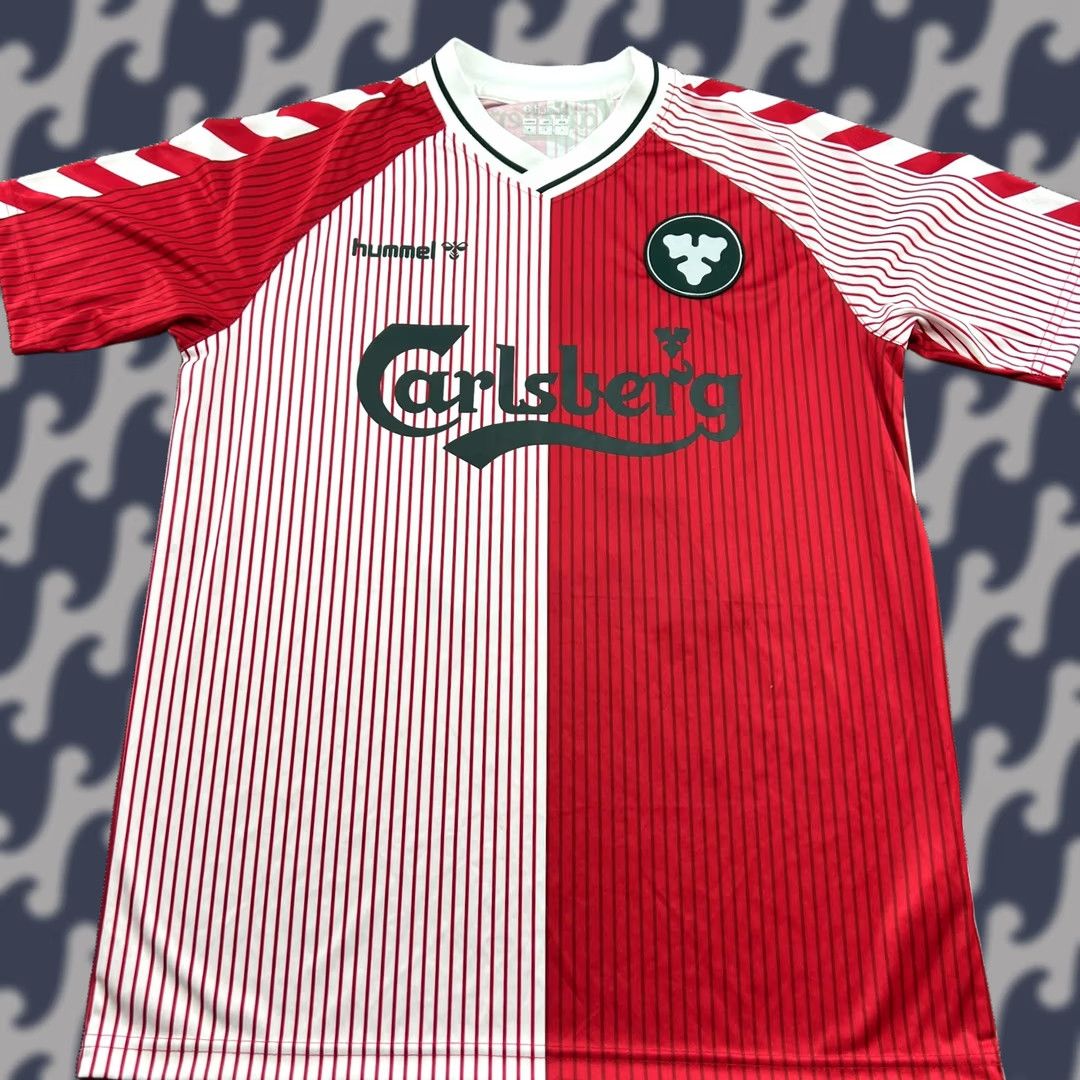 Hummel Hummel Denmark 1986 Home Laudrup #11 Mens Football Jersey M Multicolor Short Sleeve Pullover Round Neck Quick Dry Moisture Wicking Sports Shirt Size US M / EU 48-50 / 2 - 1 Thumbnail