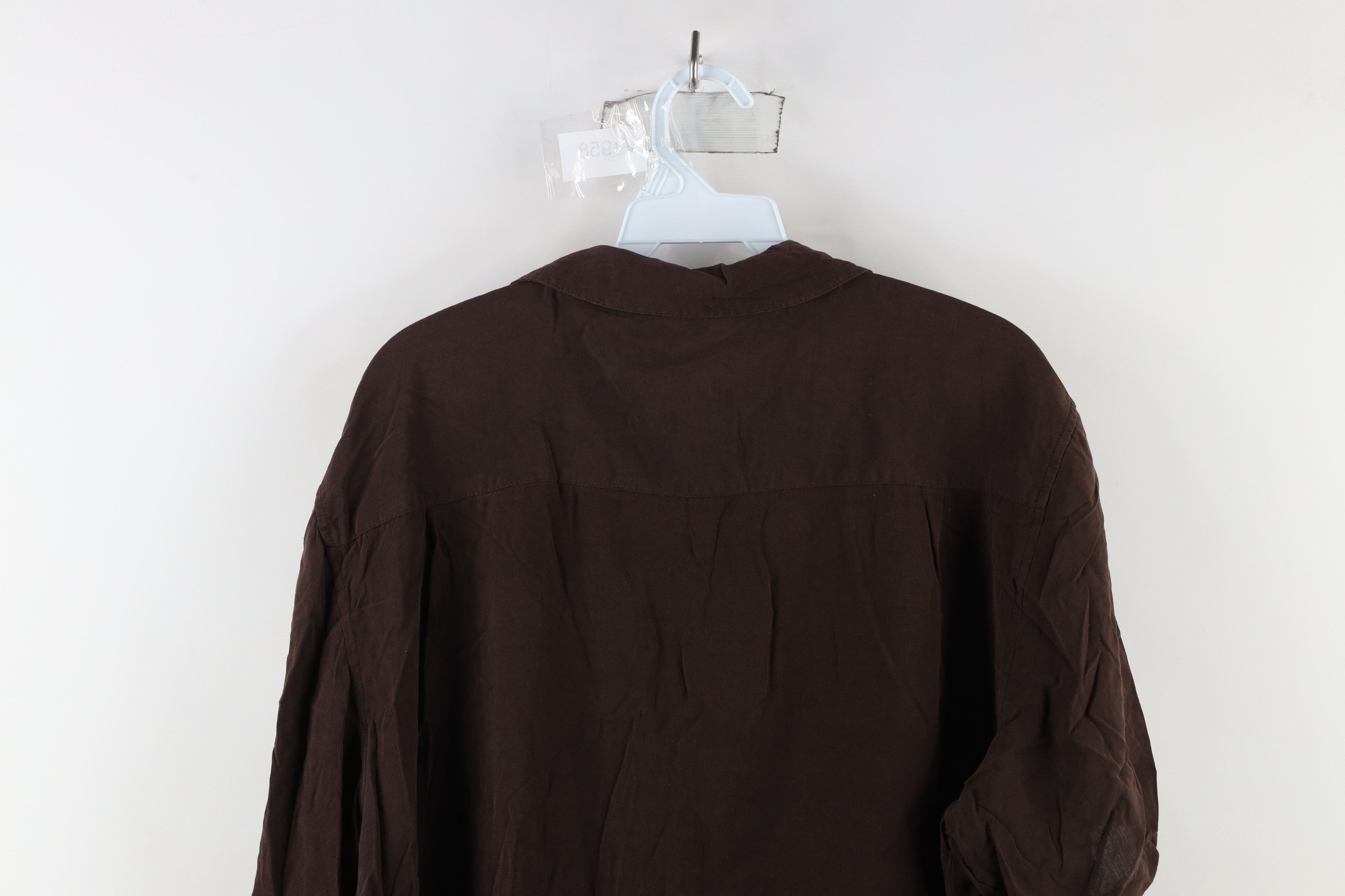 Vintage Vintage 90s Rockabilly Panel Camp Collar Button Shirt Brown Size US XL / EU 56 / 4 - 8 Thumbnail