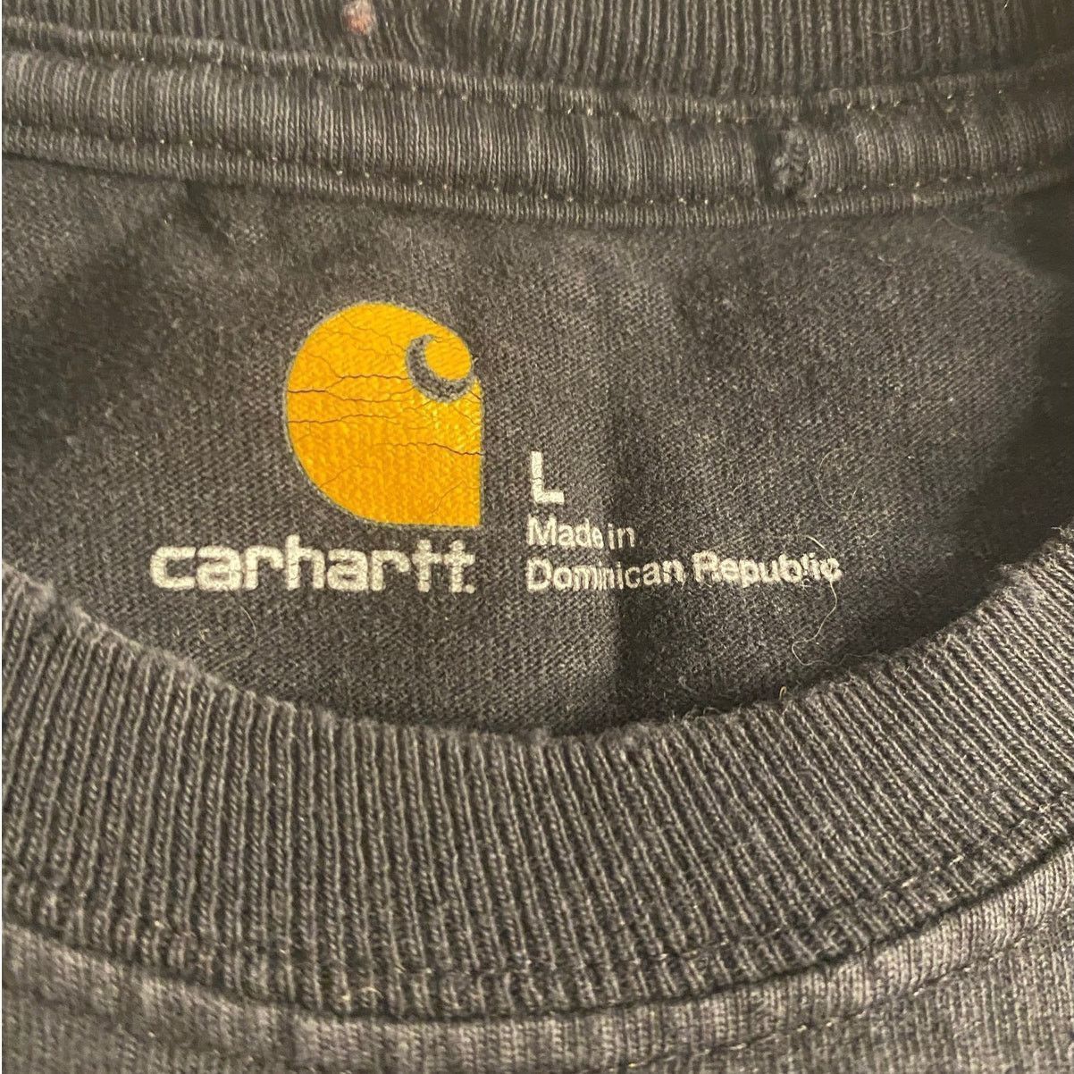 Carhartt Workwear Black Long Sleeve Logo Sleeve T-Shirt Carhartt L Size US L / EU 52-54 / 3 - 3 Thumbnail
