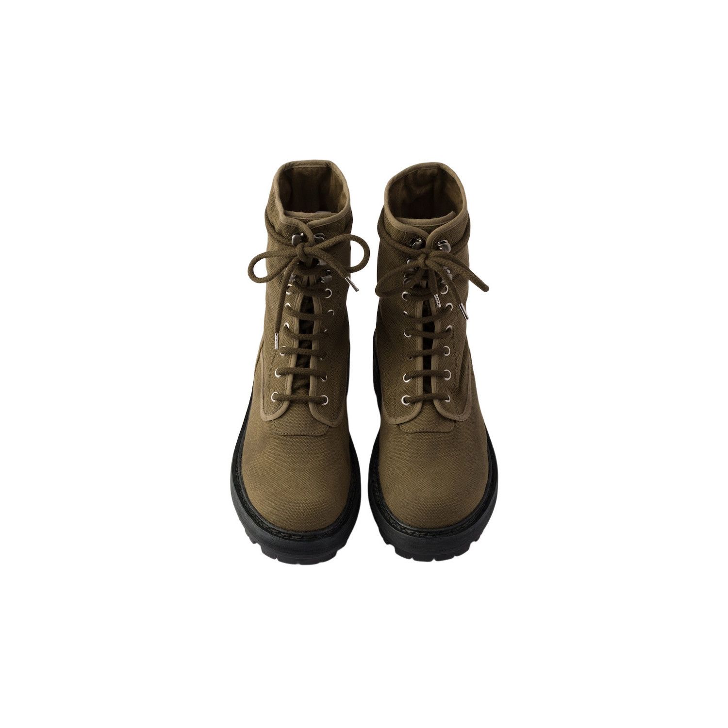 Prada PRADA $1650 Forest Green Canvas Boots New And Authentic (Wom Size US 11 / IT 41 - 3 Thumbnail