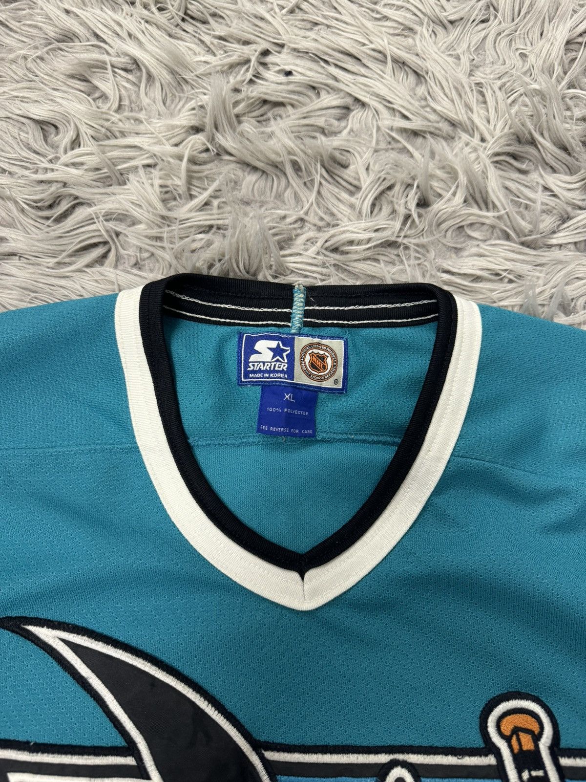 Starter × Vintage Vintage 90s Starter San Jose Sharks Hockey Jersey Size US XL / EU 56 / 4 - 8 Thumbnail