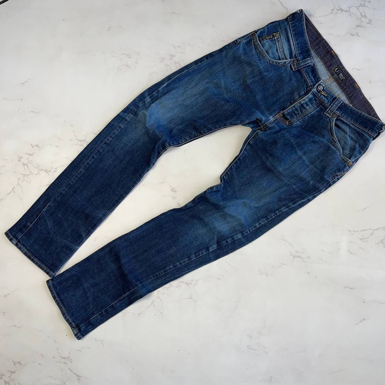 Armani Armani Metal Logo Jeans denim pants vintage y2k streetwear Size US 31 - 1 Thumbnail