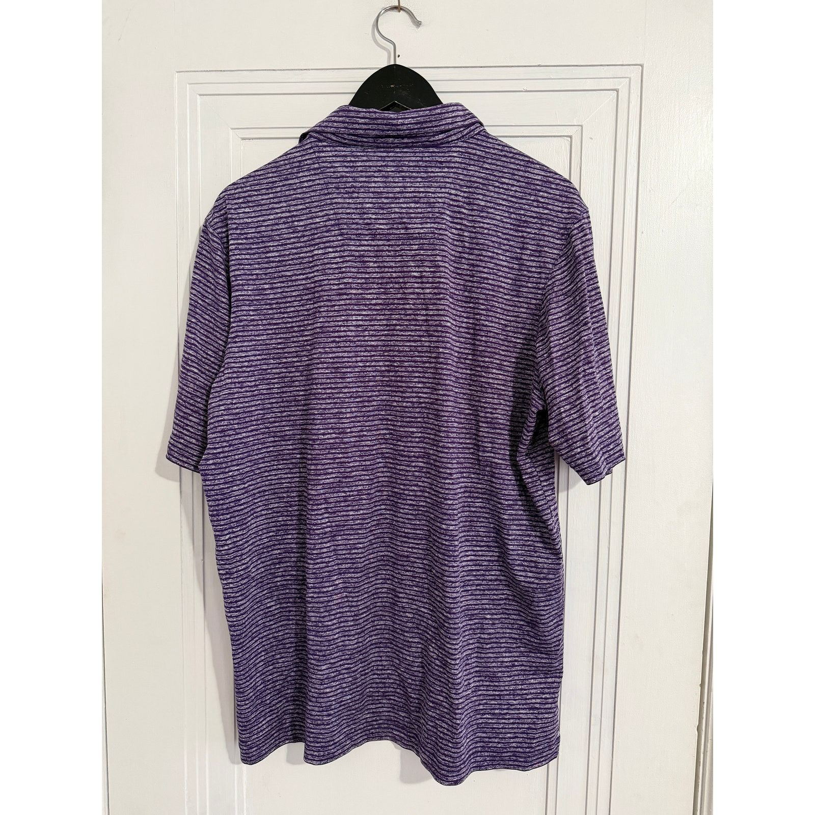 Antigua Minnesota Vikings Purple Striped Golf Polo Men's Size Large Size US L / EU 52-54 / 3 - 5 Thumbnail