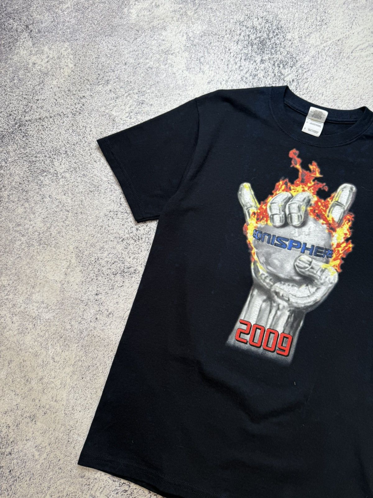 Vintage SONISPHERE 2009 METALLICA SLIPKNOT KORN VINTAGE GRAPHIC TEE Size US S / EU 44-46 / 1 - 6 Thumbnail
