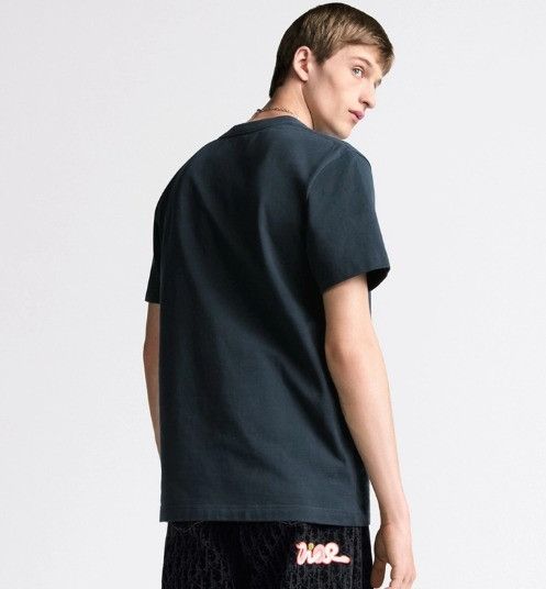 Dior × Kaws o1w1db11025 513J696 Relaxed Fit T-Shirt in Blue Size US M / EU 48-50 / 2 - 4 Thumbnail