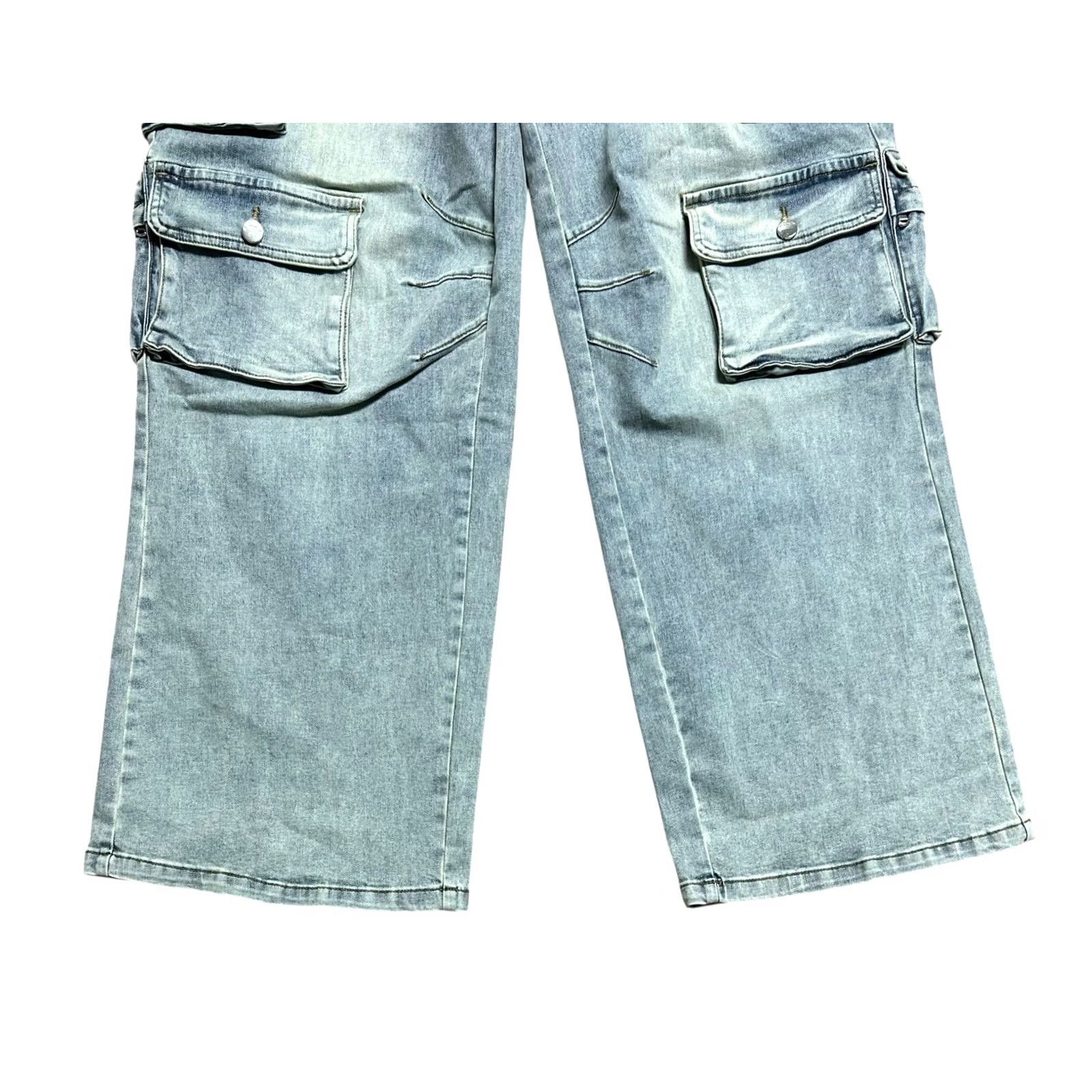 Vintage Rockstar Jeans Men 40 Burain Blue Baggy Fit Distressed Cargo Pocket 5-Pocket Denim Relaxed Adult Regular Size 40 Blue Size US 40 / EU 56 - 6 Thumbnail