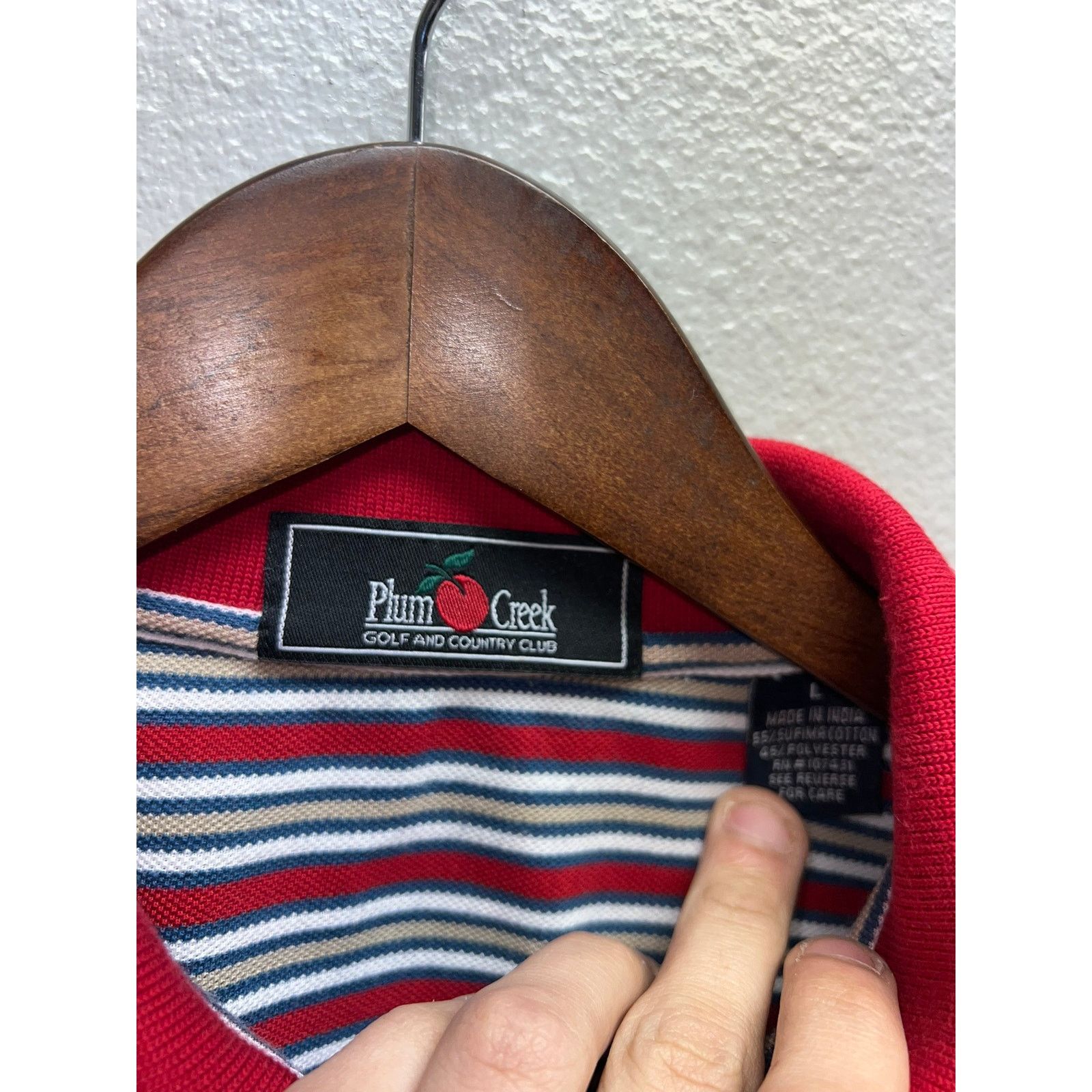 Vintage Vintage Plum Creek Polo Shirt Golf And Country Club Red L Size US L / EU 52-54 / 3 - 6 Thumbnail
