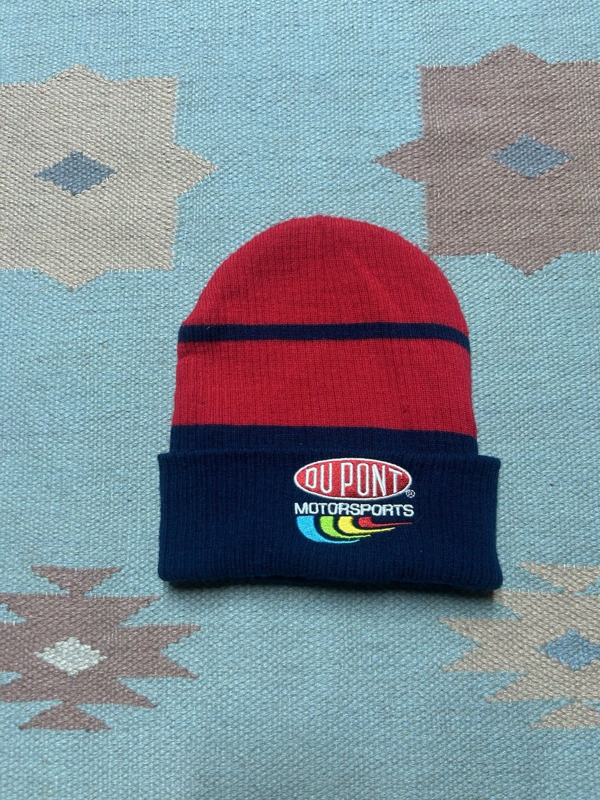 Vintage Vtg acrylic knit beanie winter Jeff Gordon 24 DuPont nascar Size ONE SIZE - 1 Thumbnail
