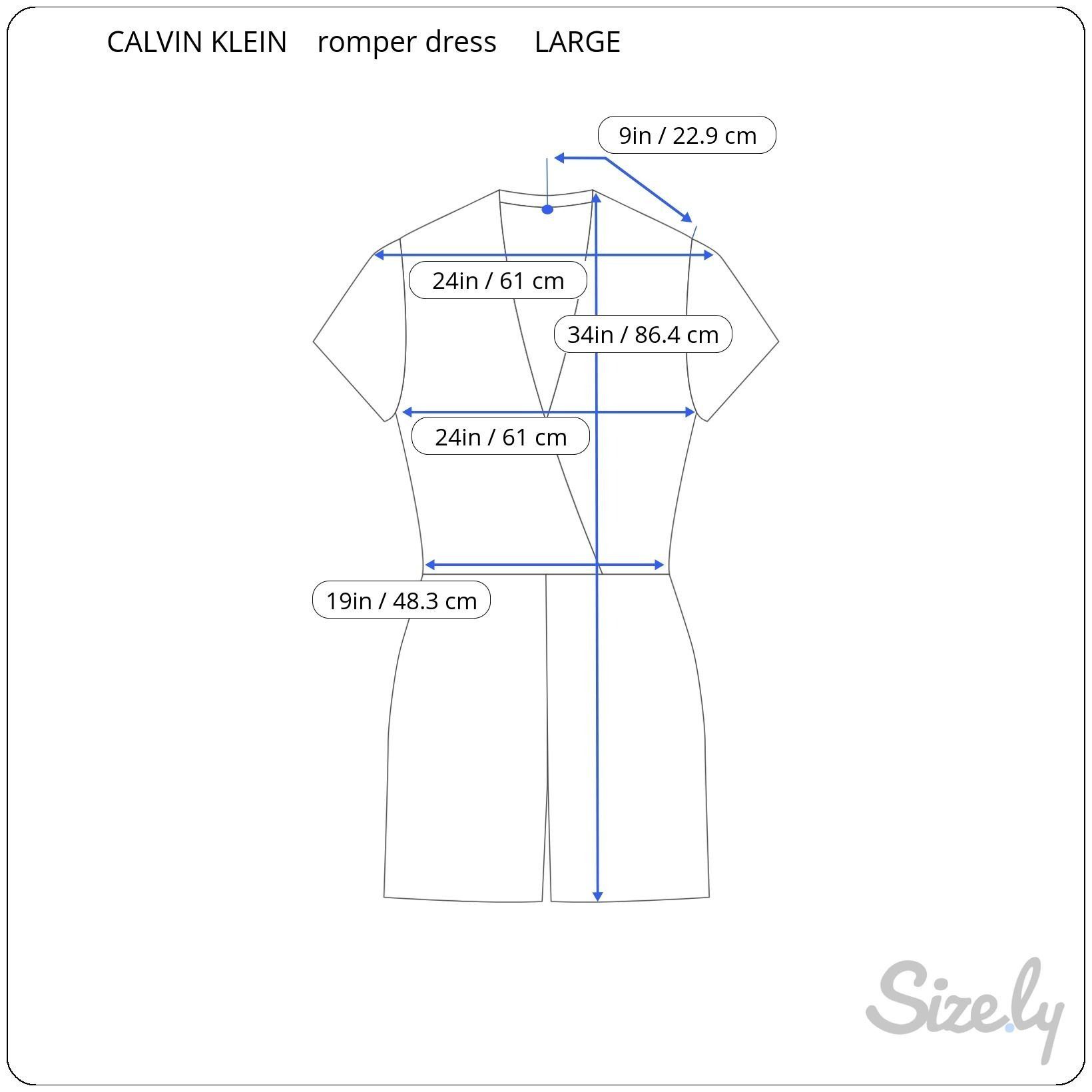 Calvin Klein Calvin Klein Womens Large Vneck Short Sleeve Romper Dress L Size L / US 10 / IT 46 - 4 Thumbnail