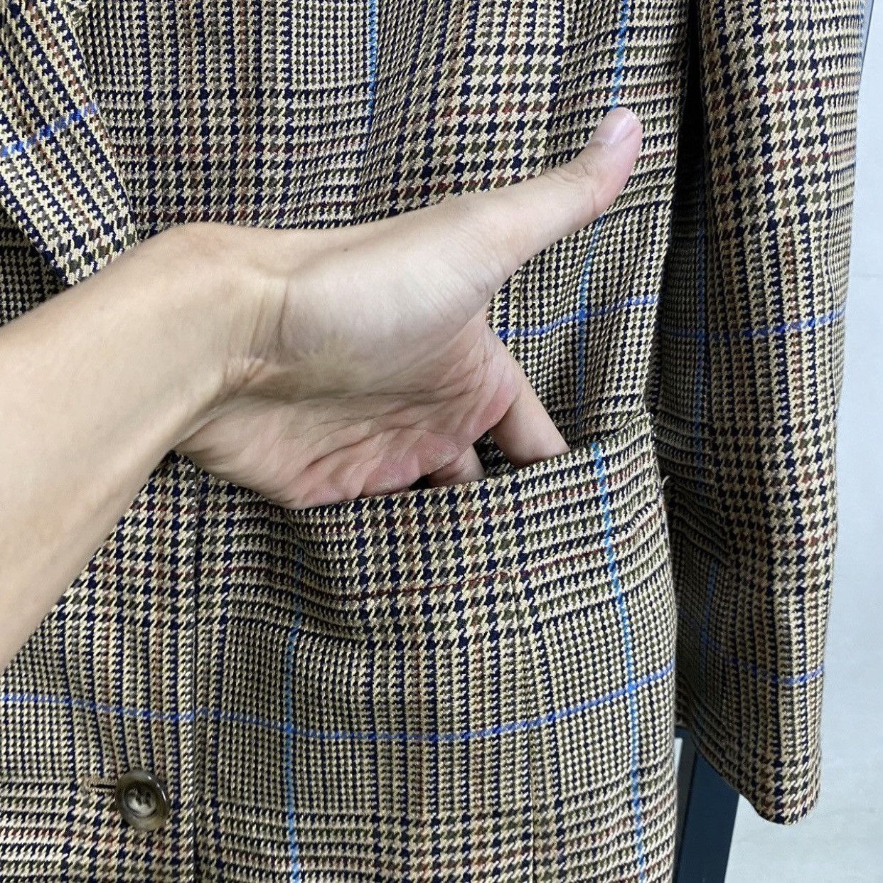 Burberry Prorsum Vintage Burberrys Double Breasted Houndstooth Plaid Wool Size S / US 4 / IT 40 - 9 Thumbnail
