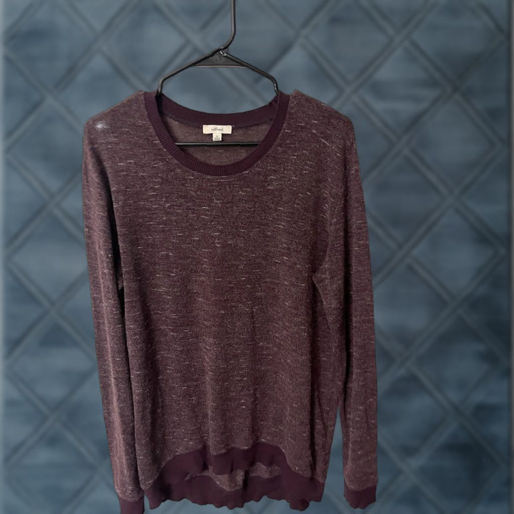 Vintage Wilfred sweater knit size medium polyester blend Maroon casual Womens Pullover Knit Long Sleeve Regular Burgundy Size M / US 6-8 / IT 42-44 - 1 Thumbnail