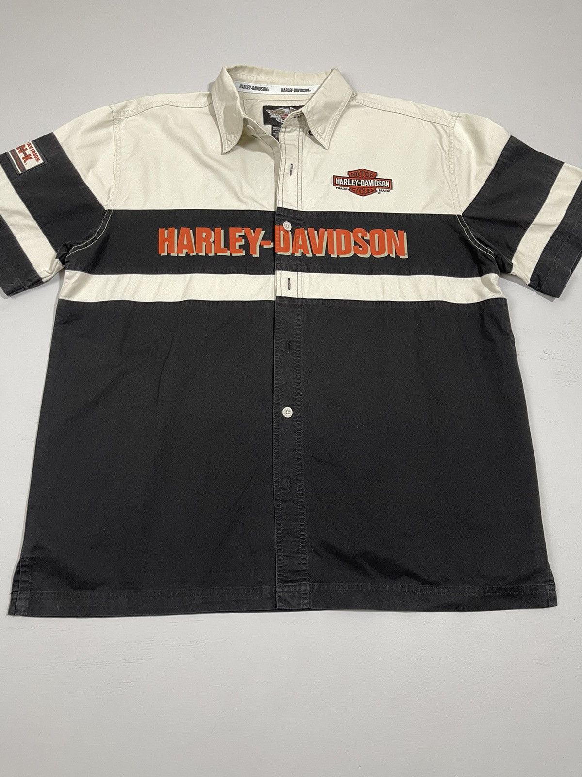 Harley Davidson 90s Vintage Harley Davidson Y2k Buttons Up Shirt Moto Style Size US L / EU 52-54 / 3 - 11 Thumbnail