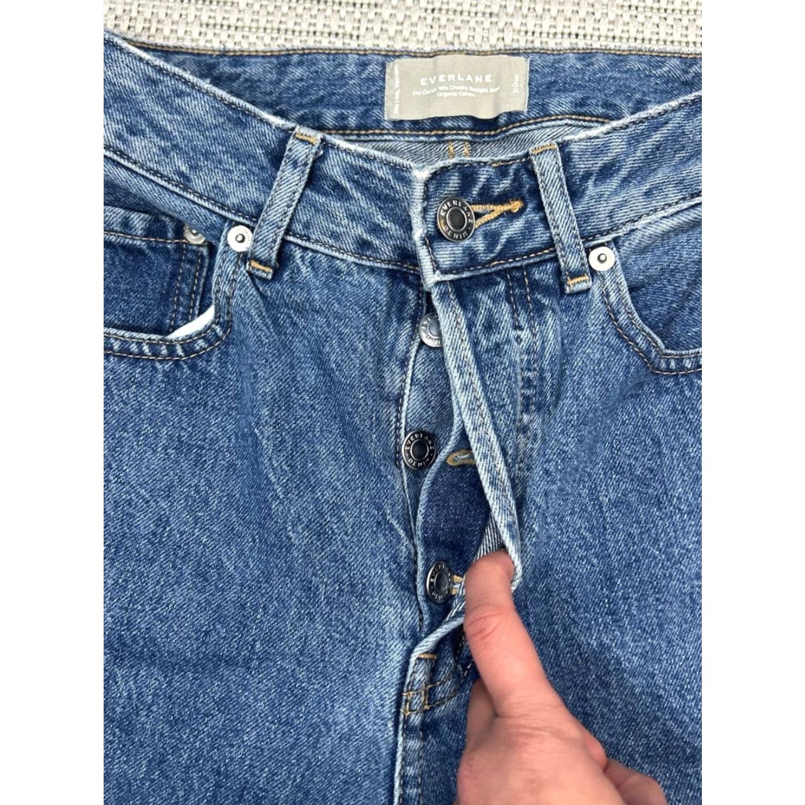 Everlane Everlane The Curvy 90s Cheeky Straight Crop Jeans Womens 26 Blue High Rise 24x26 Size 26" / US 2 / IT 38 - 7 Thumbnail