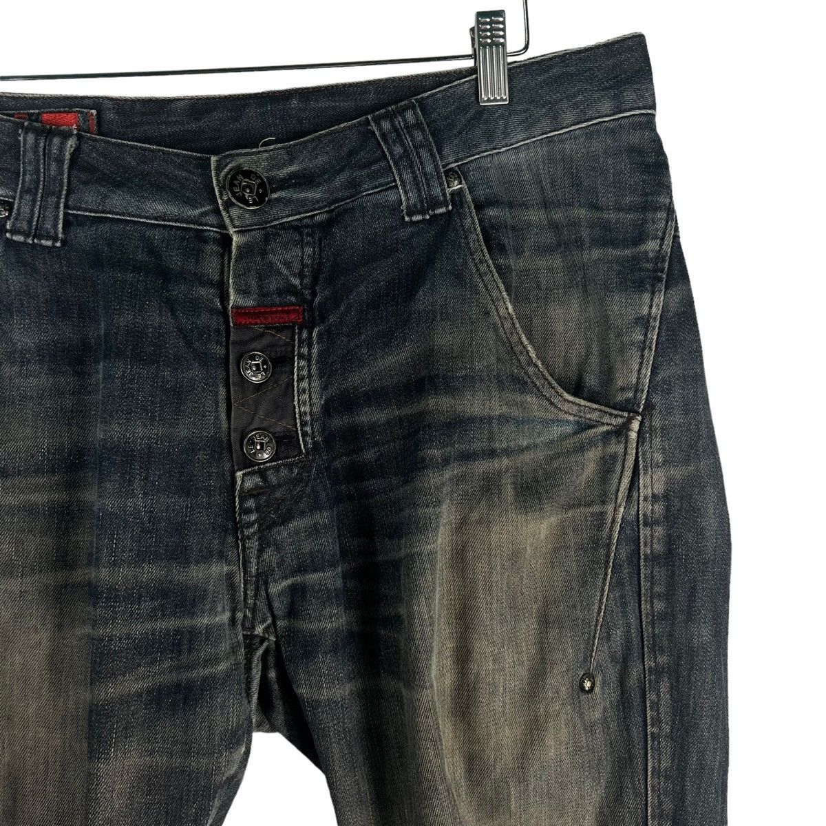 Marithe + Francois Girbaud 🔥Rare Distressed Denim Biker Jeans Marithe Francois Girbaud Size US 36 / EU 52 - 5 Thumbnail