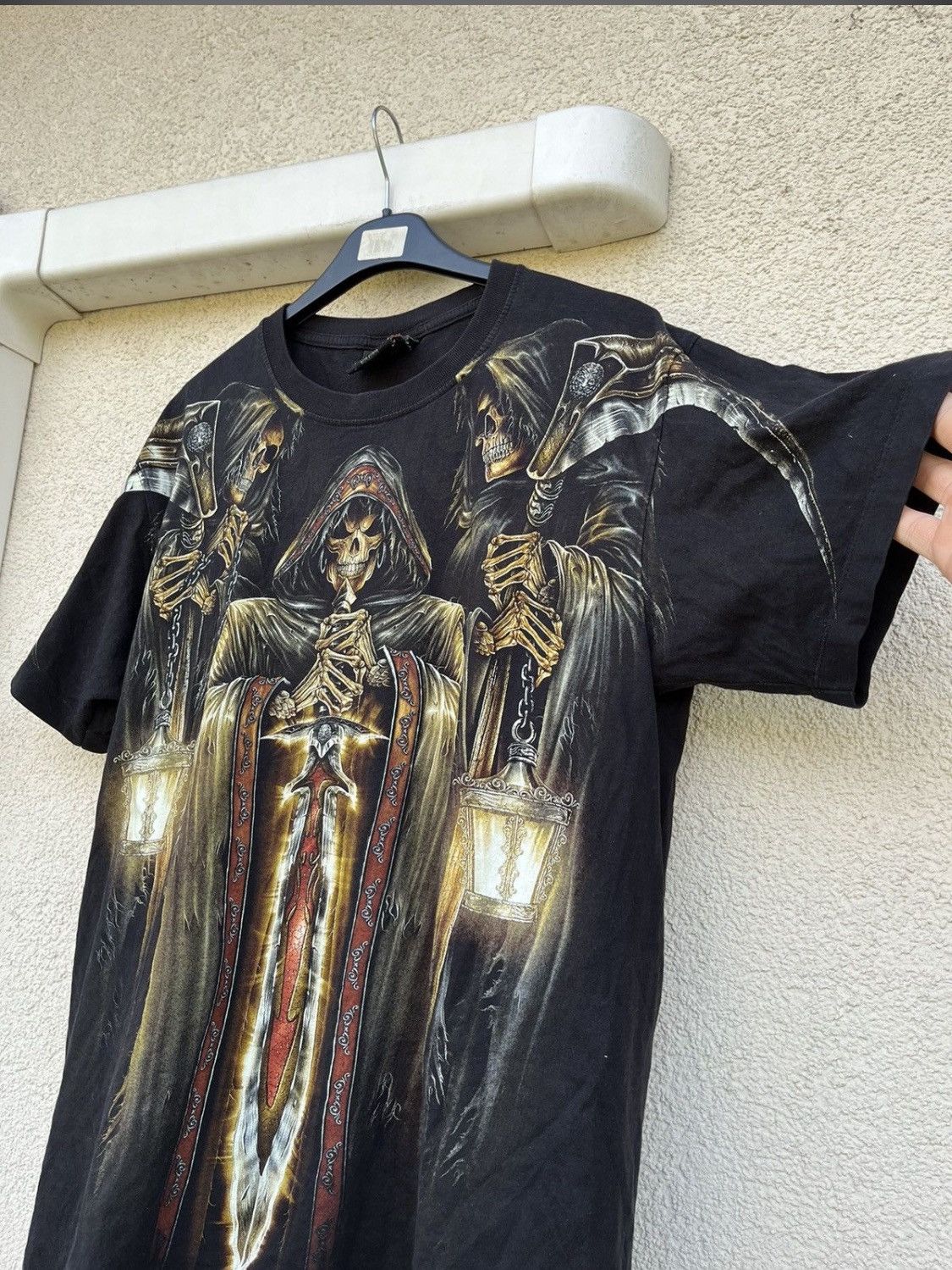 Band Tees Vintage Skull archive washed Tee aop opium y2k Size US L / EU 52-54 / 3 - 2 Thumbnail