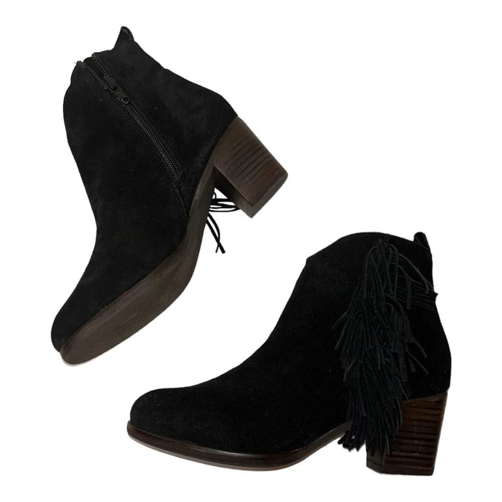 Designer Matisse l NWOT Cloey Fringe Black Suede Bootie 6 Size US 6 / IT 36 - 4 Thumbnail