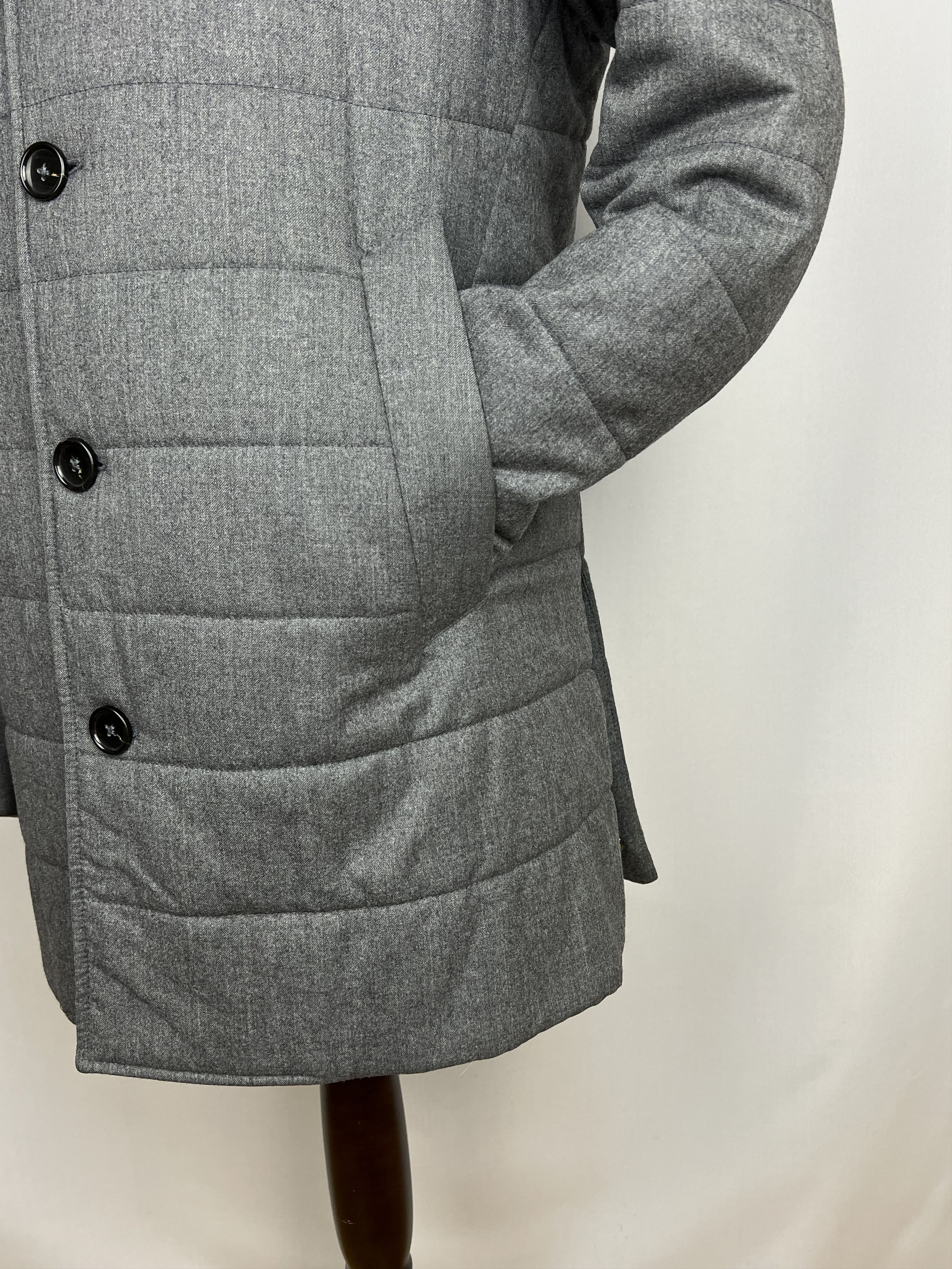 Boggi Vitale Barberis Wool Single-Breasted Insulated Coat Size US M / EU 48-50 / 2 - 8 Thumbnail