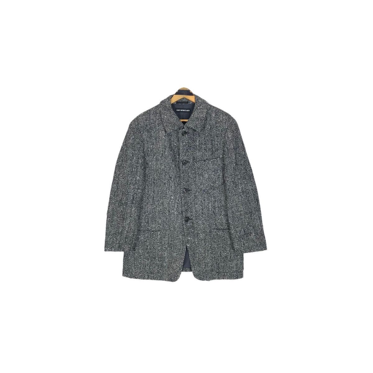 Issey Miyake Vintage Issey Miyake Men 2009 A/W Tweed Coat Blazer Size US L / EU 52-54 / 3 - 2 Thumbnail