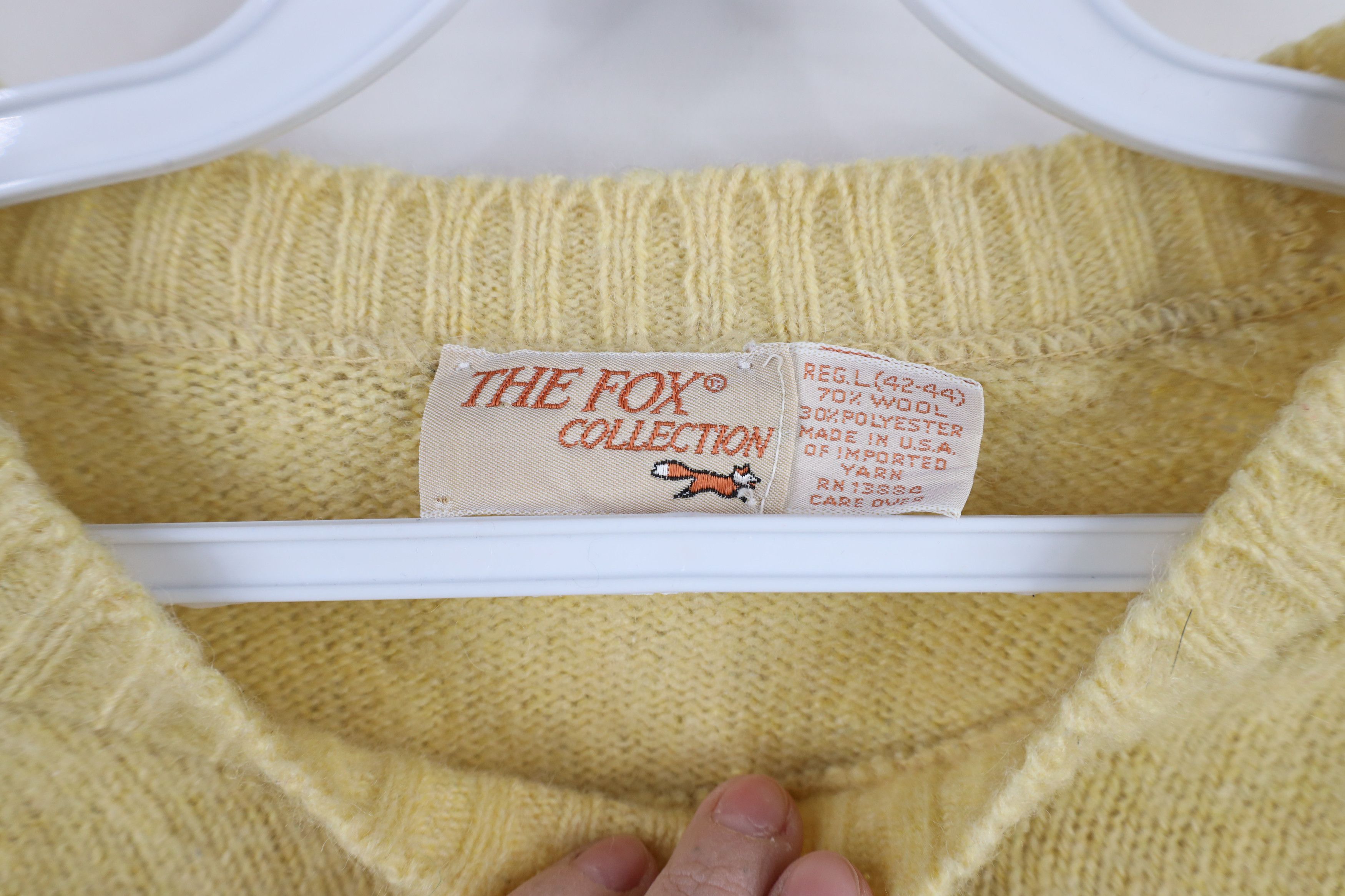 Vintage Vintage 70s Streetwear Blank Wool Blend Knit Sweater USA Size US L / EU 52-54 / 3 - 4 Thumbnail