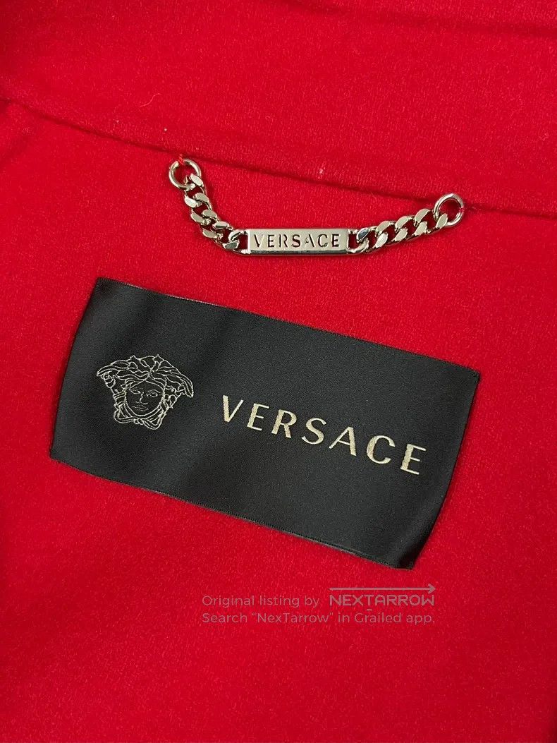 Versace Versace Wool lapel cape coat coat Size L / US 10 / IT 46 - 3 Thumbnail