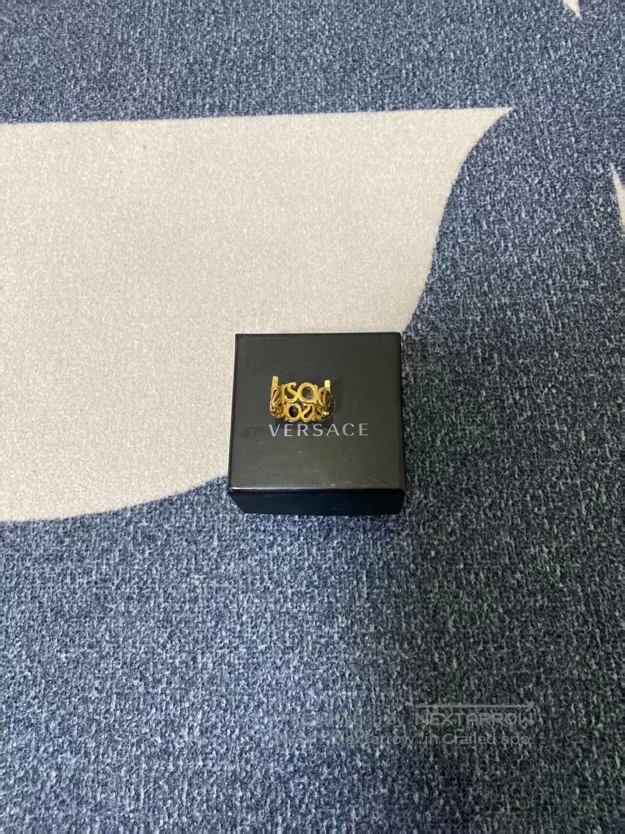 Versace versace gold letter decorative ring size 11. Size ONE SIZE - 2 Thumbnail