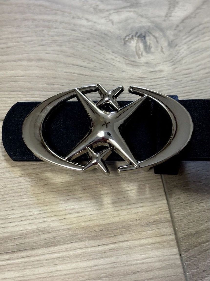 Japanese Brand × Vintage Black Triple Star Belt Size 30 - 2 Thumbnail