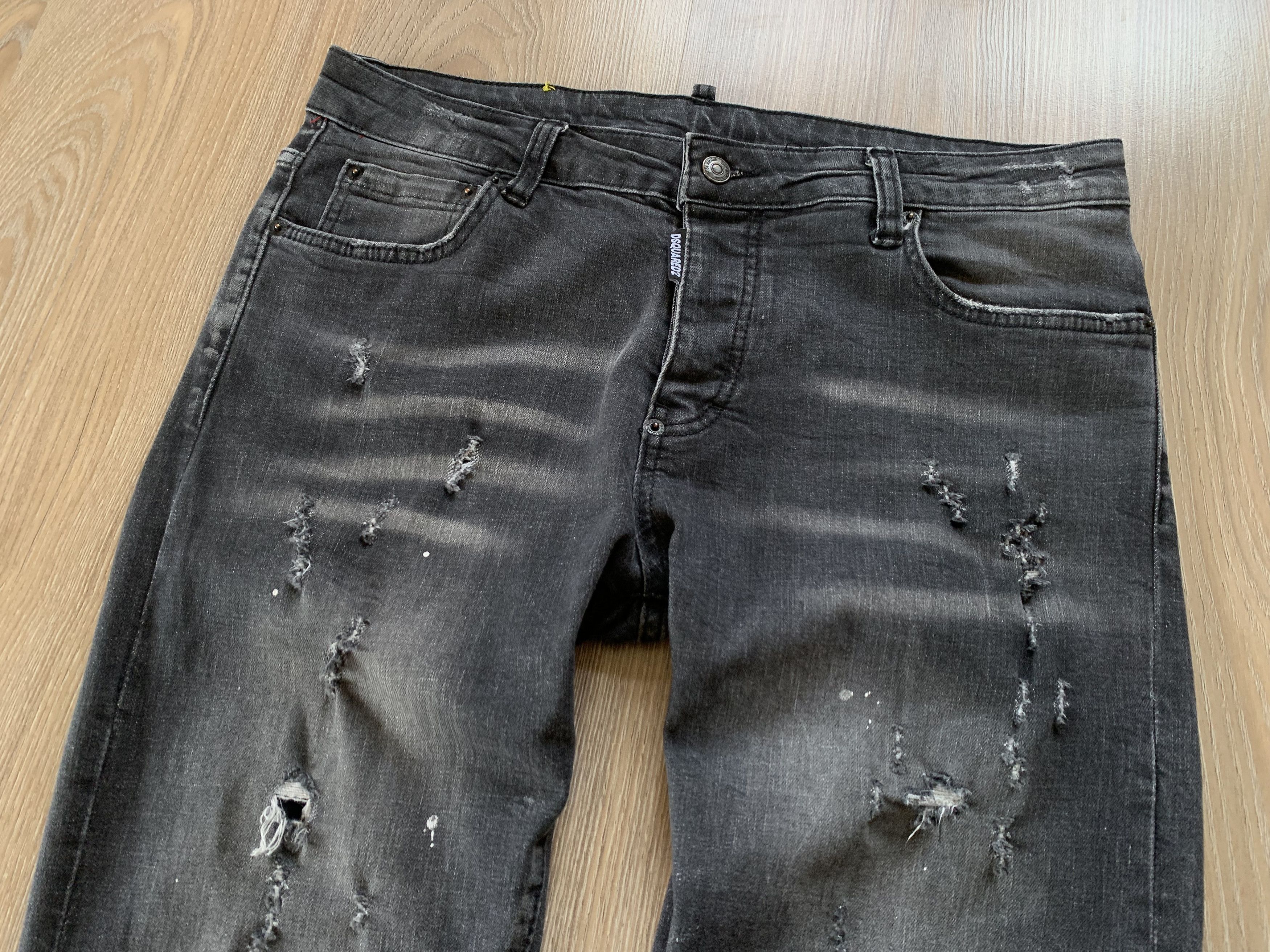 Dsquared2 Vintage Dsquared2 Denim Distressed Black Jeans Size US 33 - 4 Thumbnail