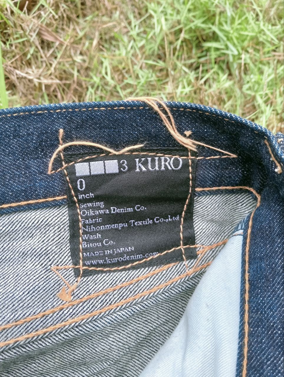 KURO JAPANESE KURO FIBRO SELVEDGE JEANS - MADE IN JAPAN Size US 32 / EU 48 - 6 Thumbnail