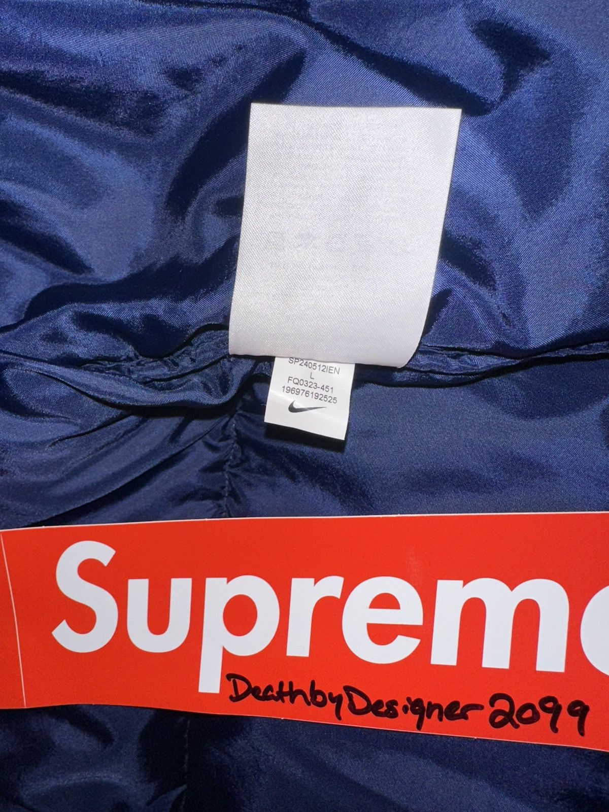Nike × Supreme Supreme x Nike Denim Puffer Vest Size US L / EU 52-54 / 3 - 6 Thumbnail