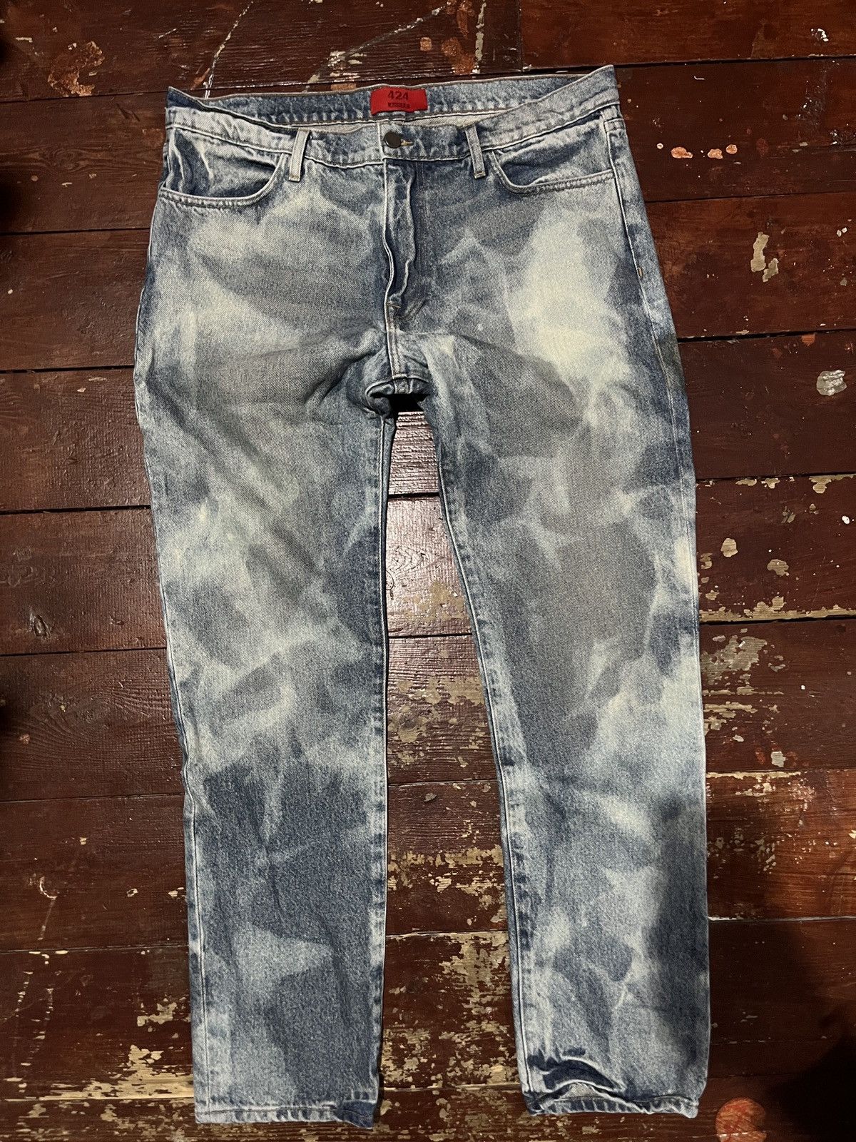 424 x ARMES Acid Wash Denim Jeans