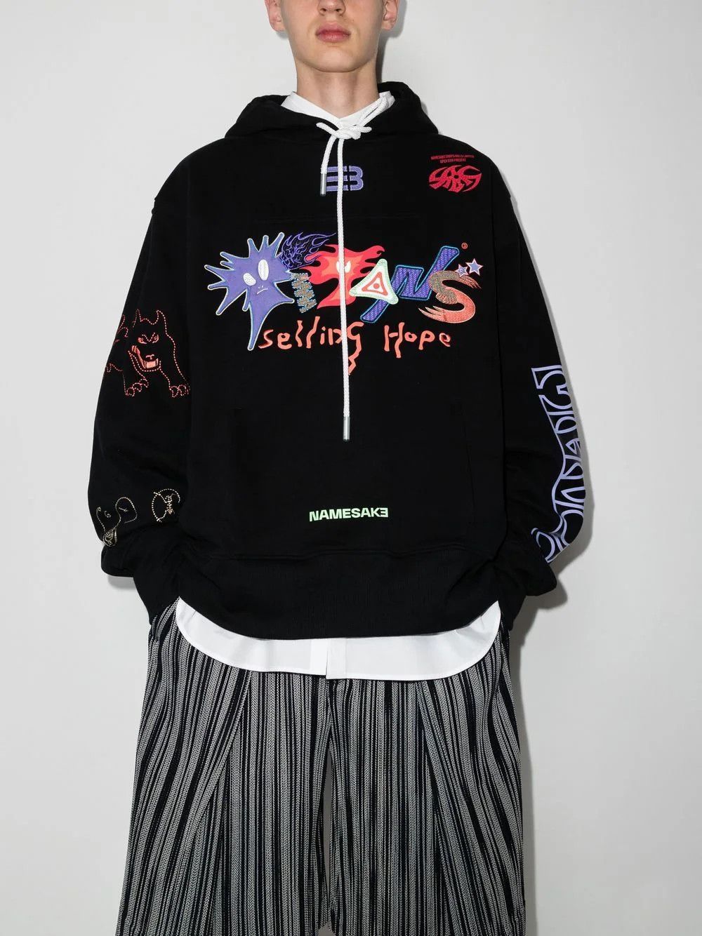 NAMESAKE o1mle0724 Oversized Hoodie in Black Size US S / EU 44-46 / 1 - 2 Thumbnail
