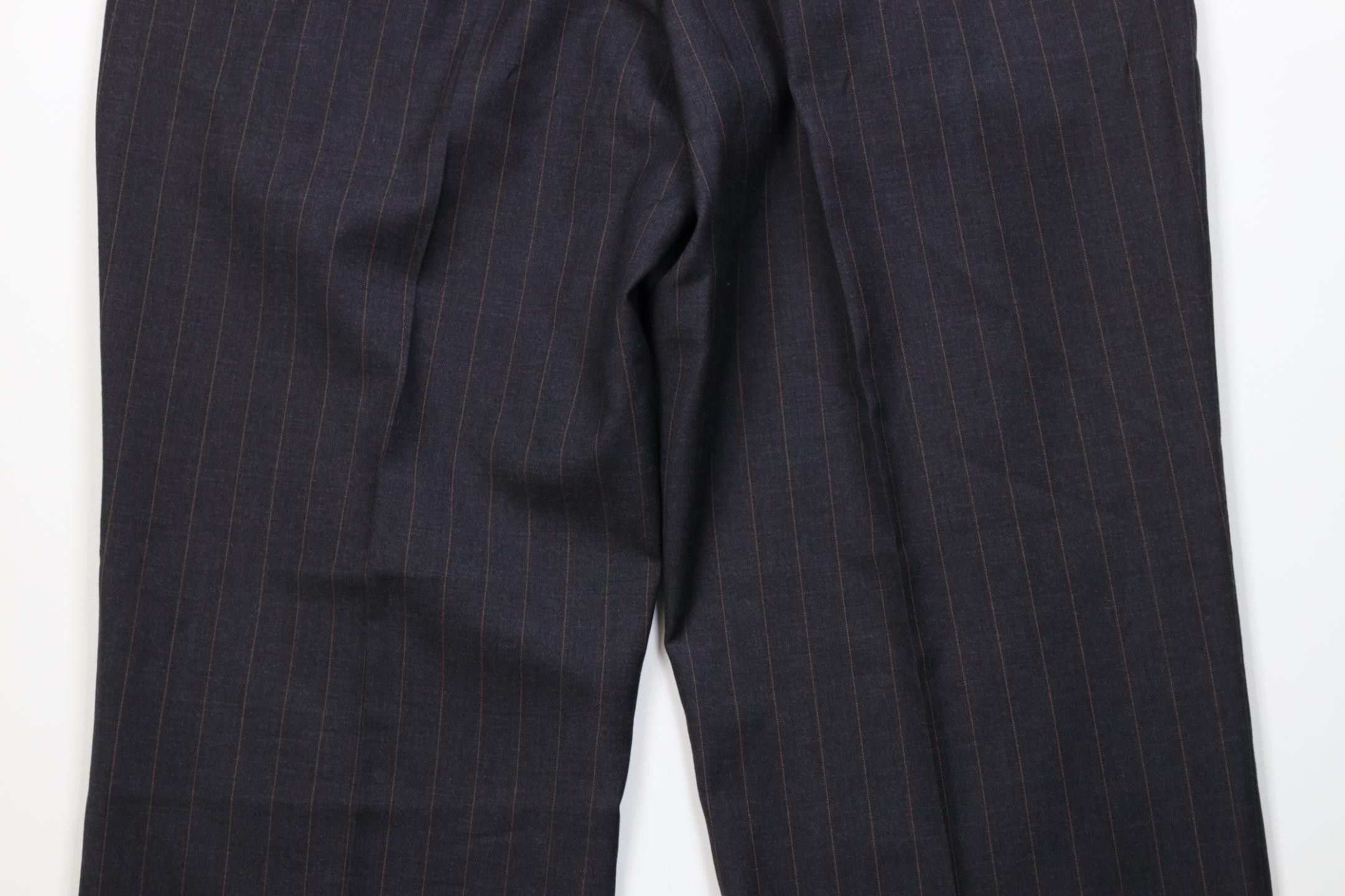 Nautica Vintage 90s Nautica Pinstriped Wide Leg Chino Pants Gray Size US 34 / EU 50 - 11 Thumbnail