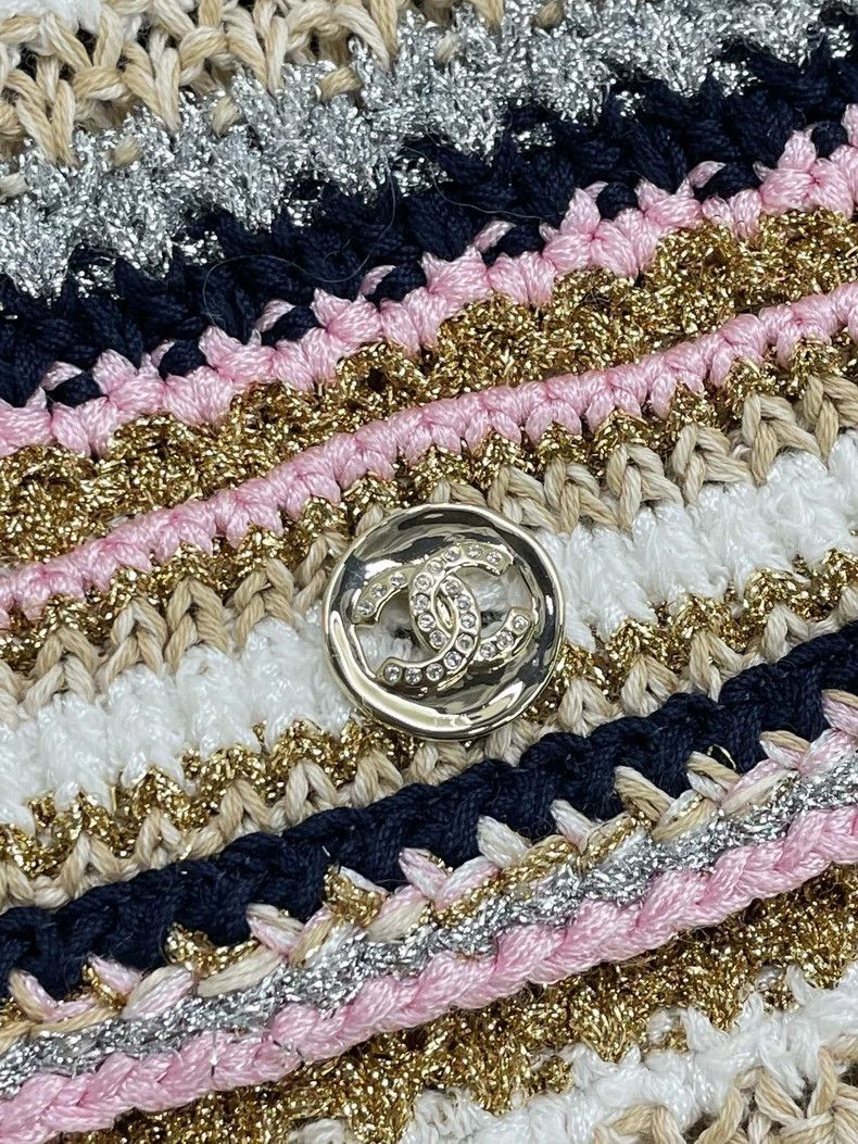 Chanel Chanel 24P silver striped knitted cardigan coat Size S / US 4 / IT 40 - 3 Thumbnail