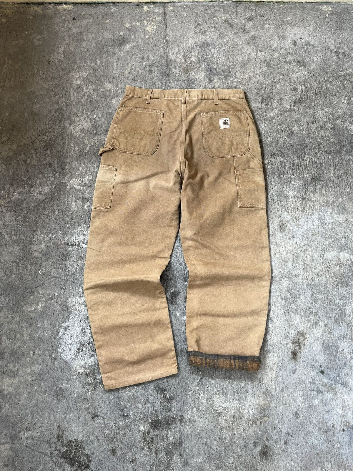 Carhartt (SOLD OUT) Carhartt Carpenter Flanel Lined B111-BRN | 36x30 Size US 36 / EU 52 - 2 Thumbnail