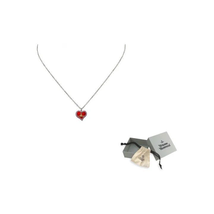 Vivienne Westwood Vivienne Westwood Heart Pendant Necklace in Red Size ONE SIZE - 4 Thumbnail