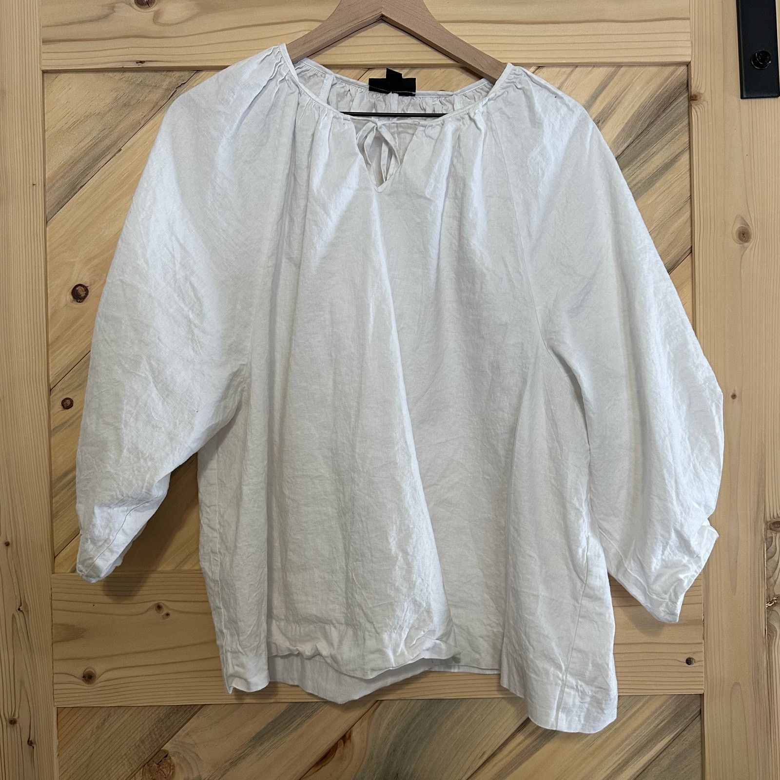 Alfani Alfani XL Linen/Viscose blouse with balloon cropped sleeves Size XL / US 12-14 / IT 48-50 - 1 Thumbnail